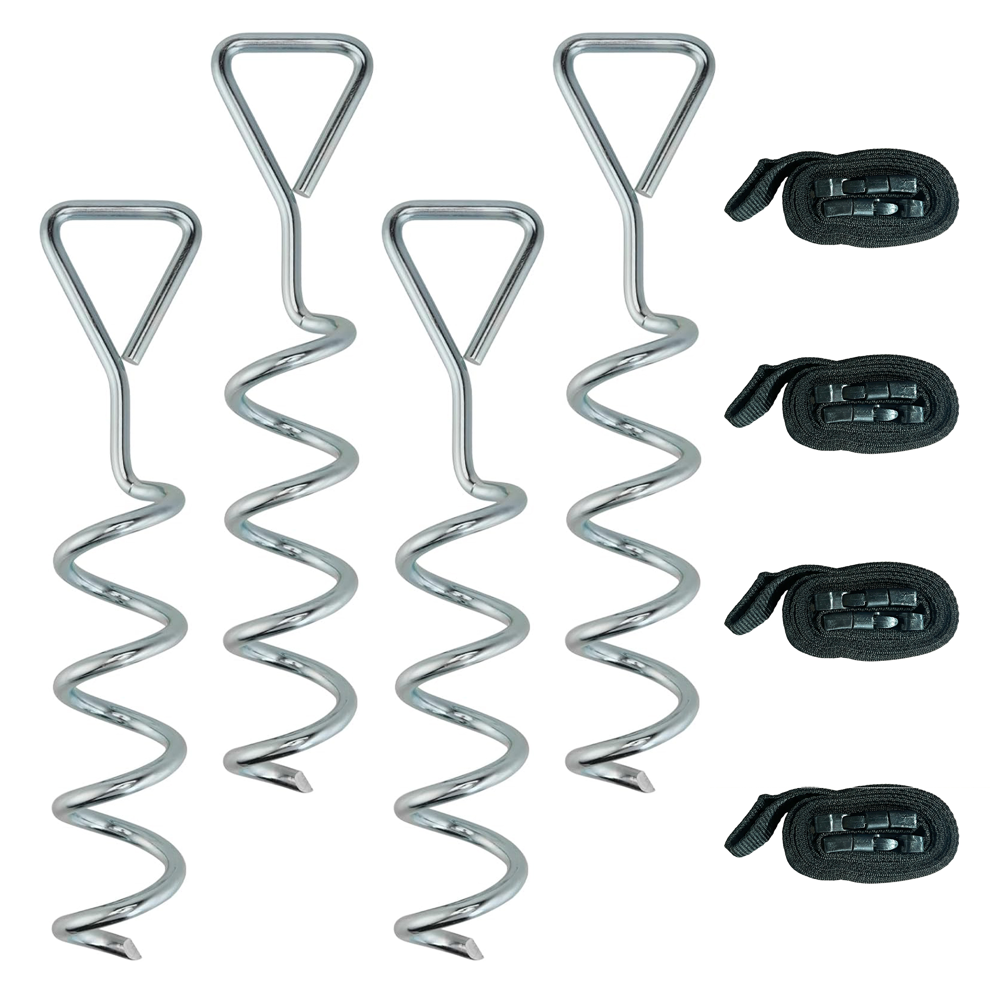 Bodenanker Schraube 4er Set 32 Cm Spiralförmige Trampolin Pfähle