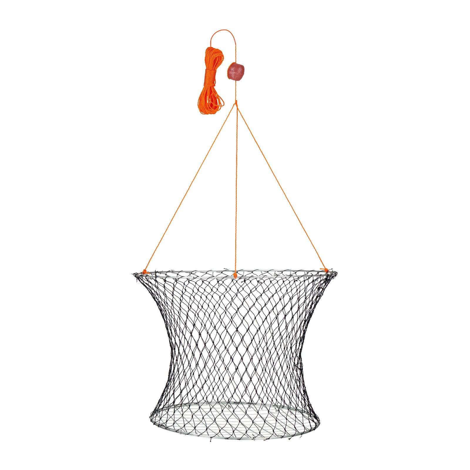 Double Ring Crab Trap, 24 Inch Top, 20 Inch Bottom, Two Rings Crab Kit, Foldable Fishing Net With Gauge, 60 Ft Rope, Wire Grid Bottom, Rock And Blue Crab, Dock & Pier Crabbing, 2 Set