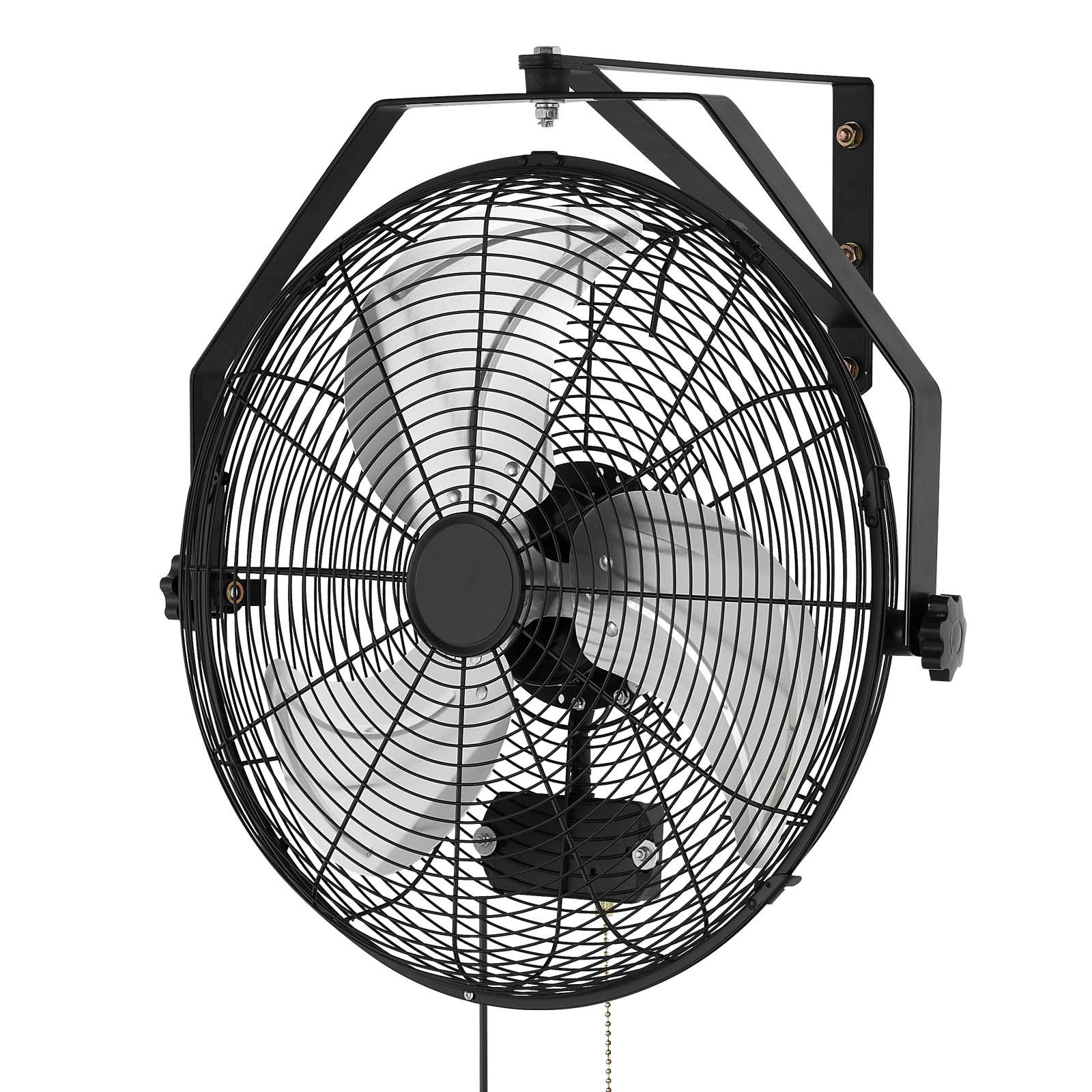 Wall Mount Fan, 18 In Wall Mounted Hanging Fan With IP44-rated Protection, 3-Speed, Long Airflow Distance, Adjustable Rotation Angle, Powerful For Industry, Commercial, Garage, Workshop