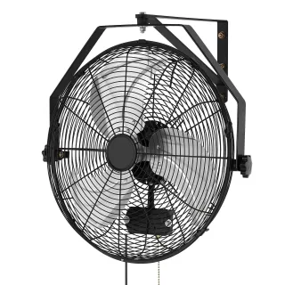 Wall Mount Fan, 18 In Wall Mounted Hanging Fan With IP44-rated Protection, 3-Speed, Long Airflow Distance, Adjustable Rotation Angle, Powerful For Industry, Commercial, Garage, Wor