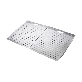 Threshold Ramp For Doorways, 29.5 X 24.3 In, Platform Aluminum Wheelchair Ramp, Non-Slip Door Threshold Ramps, 750 Lbs Load Capacity, For Home Steps, Curbs, Wheelchairs, Walkers, S