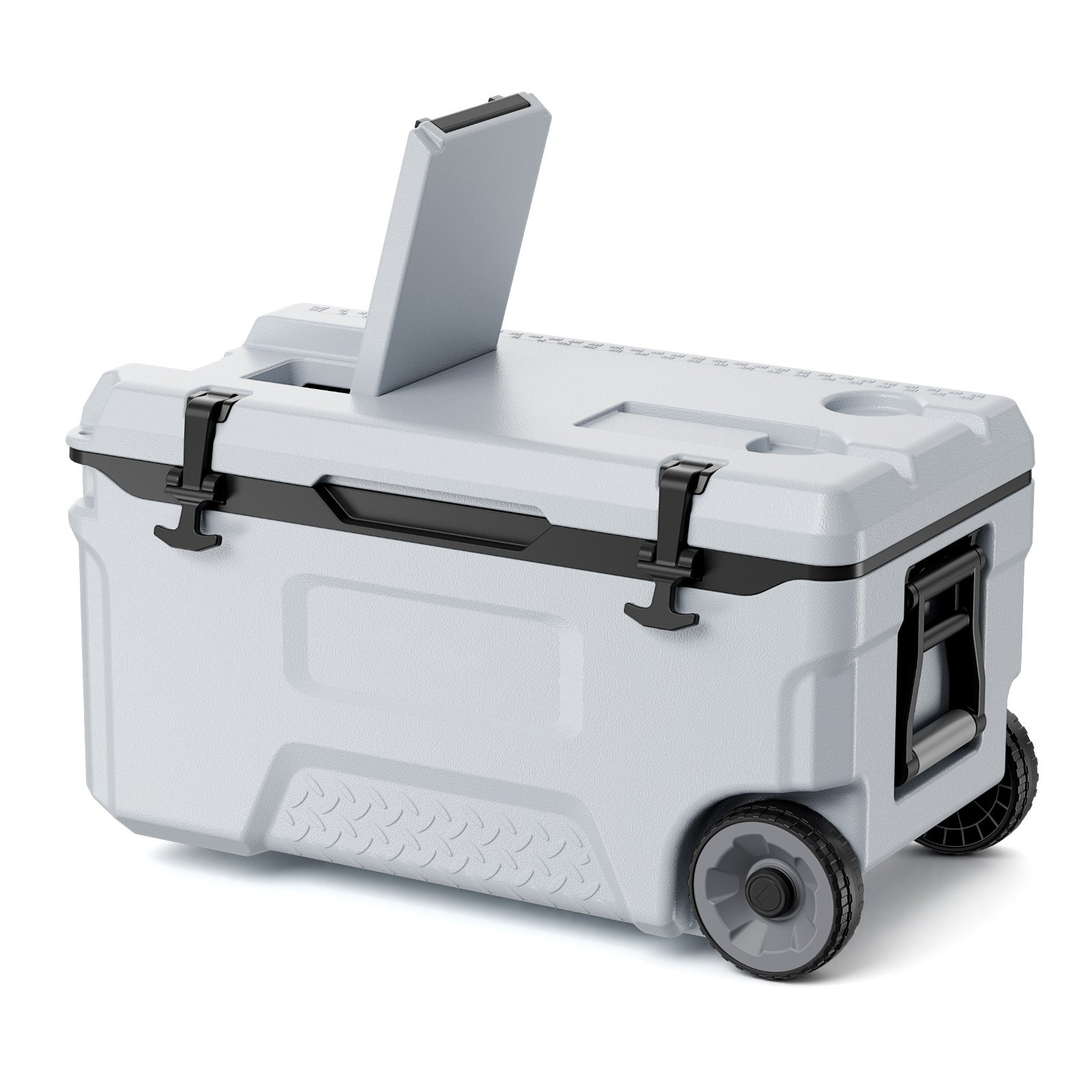 Hard Cooler, 52QT Portable Rolling Cooler With Wheels, Leak-Resistant Coolbox Keeps Contents Cool For 48 Hours, Ice Retention Insulated Chests, Ultra-Light For Outdoor Picnics, Grill, Camping