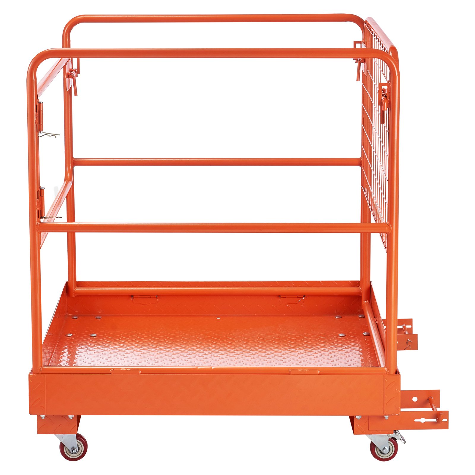 Forklift Safety Cage, 36.6 X 36.6 Inch, Forklift Man Basket With 4 Wheels, 1200 Lbs Capacity, Heavy Duty Work Platform, Collapsible Lift Basket Safety Set, For Most Aerial Jobs Lifting Loader