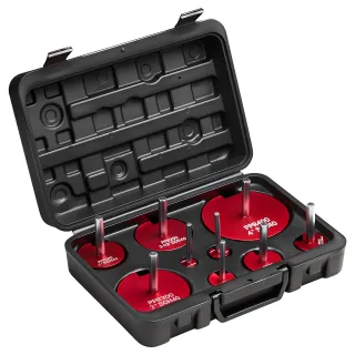PVC Pipe Reamer Kit, 9-Piece, PVC Fitting Socket Saver, Includes 1/2", 3/4", 1", 1-1/4", 1-1/2", 2", 2-1/2", 3", 4", Fits Standard 1/2" Drills, Plumbing Tool Kit For SCH40 ABS CPVC