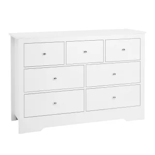 7 Drawer Dresser, Wooden Chest Of Drawers With Sliding With Anti-tip Device, Modern Minimalist Dresser Chest, Closet Storage Organizer For Living Room, Hallway, Bedroom, Entryway, 
