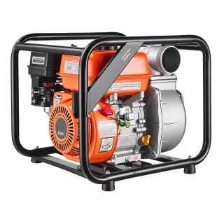 Gas Powered Water Pump, 3 In, 264 GPM 7HP Semi Trash Water Transfer Pump Portable, Gasoline Engine With 25 Ft Discharge Hose, Heavy Duty Frame, Cast Iron Impeller, For Irrigation, 