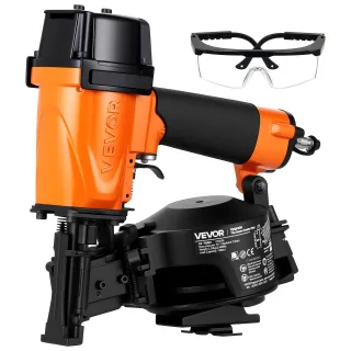 Professional Roofing Nailer CN45N, 3/4" To 1-3/4" 15 Degree Air Roofing Nail Gun, 4–5 Nails/S Ultra-Fast Nailing, 70-110 PSI Pneumatic Coil Nailer For Asphalt Shingles, Roof Sheath