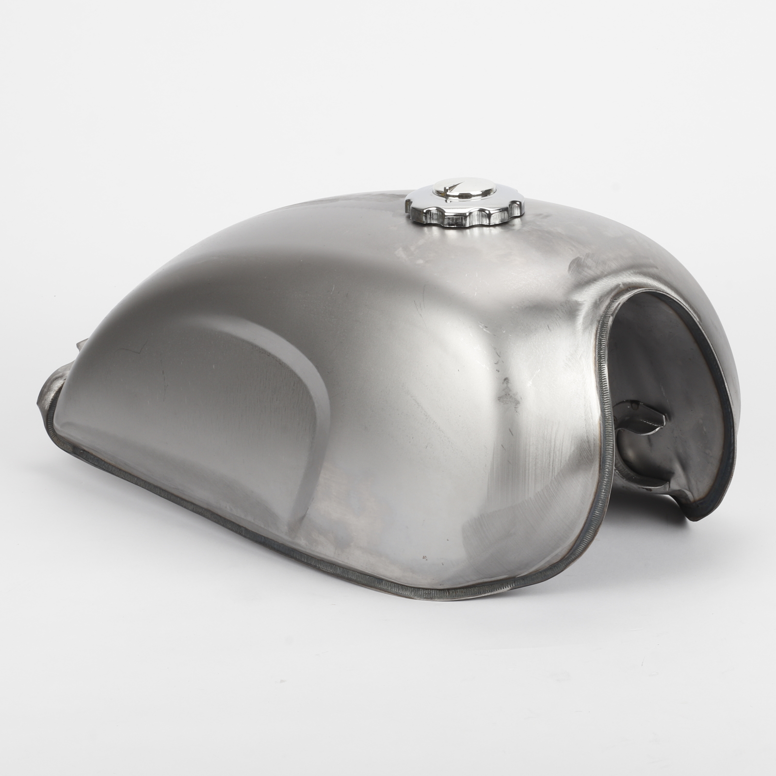 Universal Silver Cafe Racer Fuel Gas Tank 9L 2.4 Gallons Modified — image 2