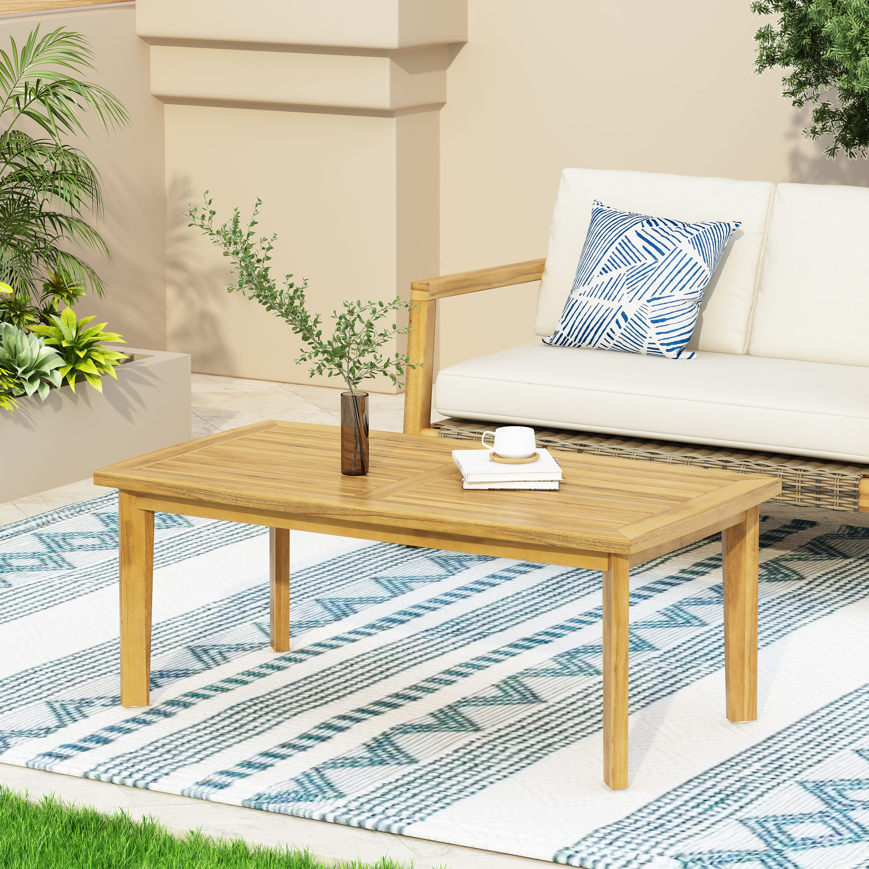 Acacia Wood Coffee Table, picture 2 of 5