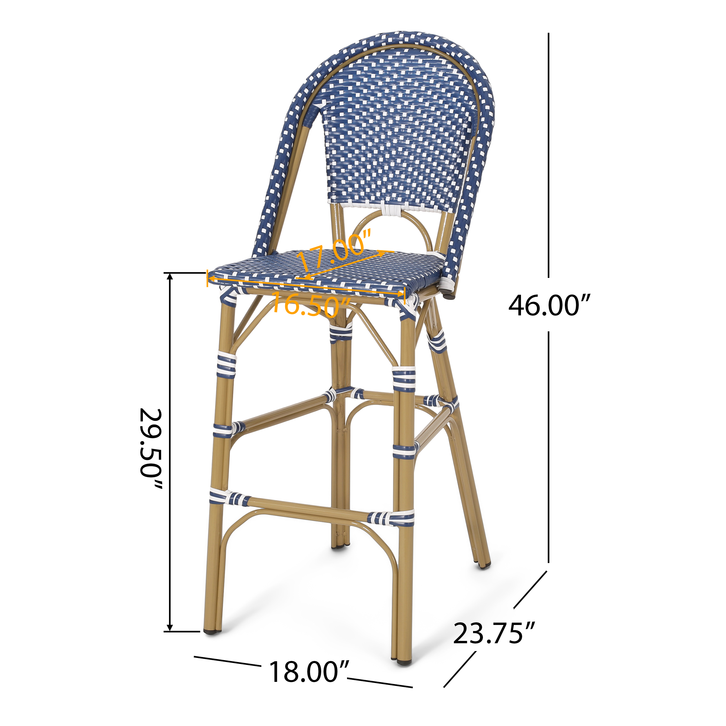 PE Rattan Outdoor Barstool Set, picture 4 of 4