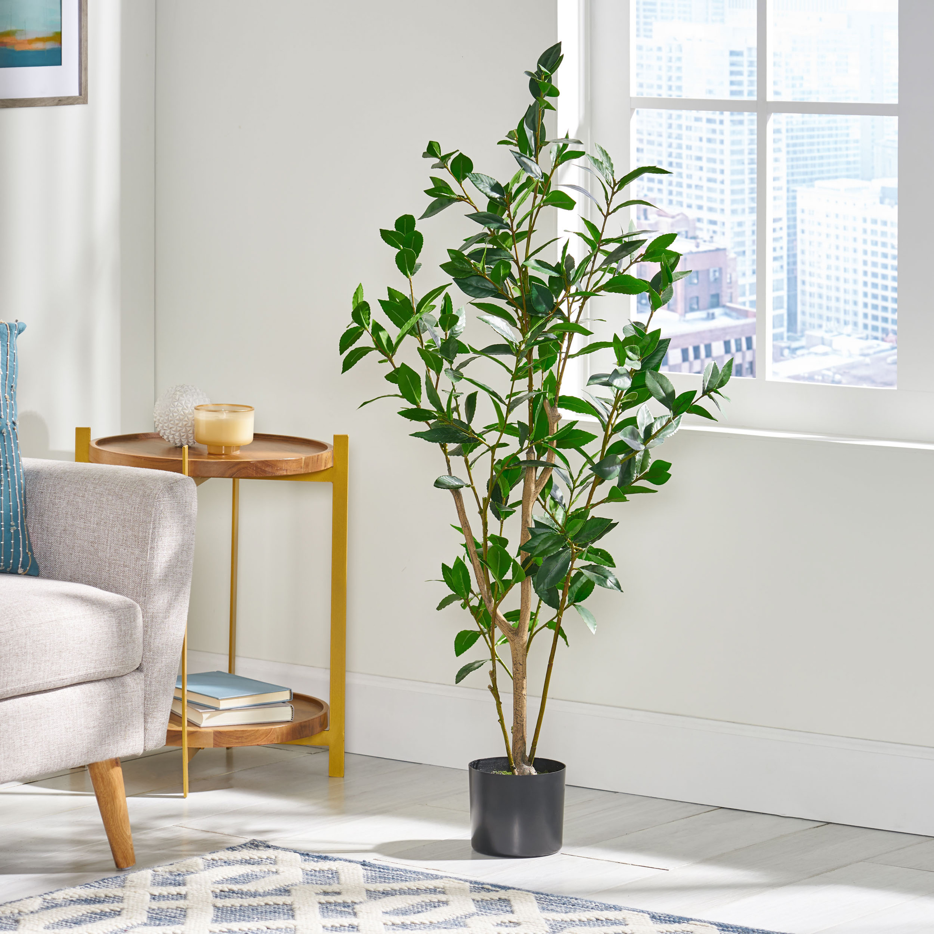 120CM ARTIFICIAL LAUREL TREE view 3
