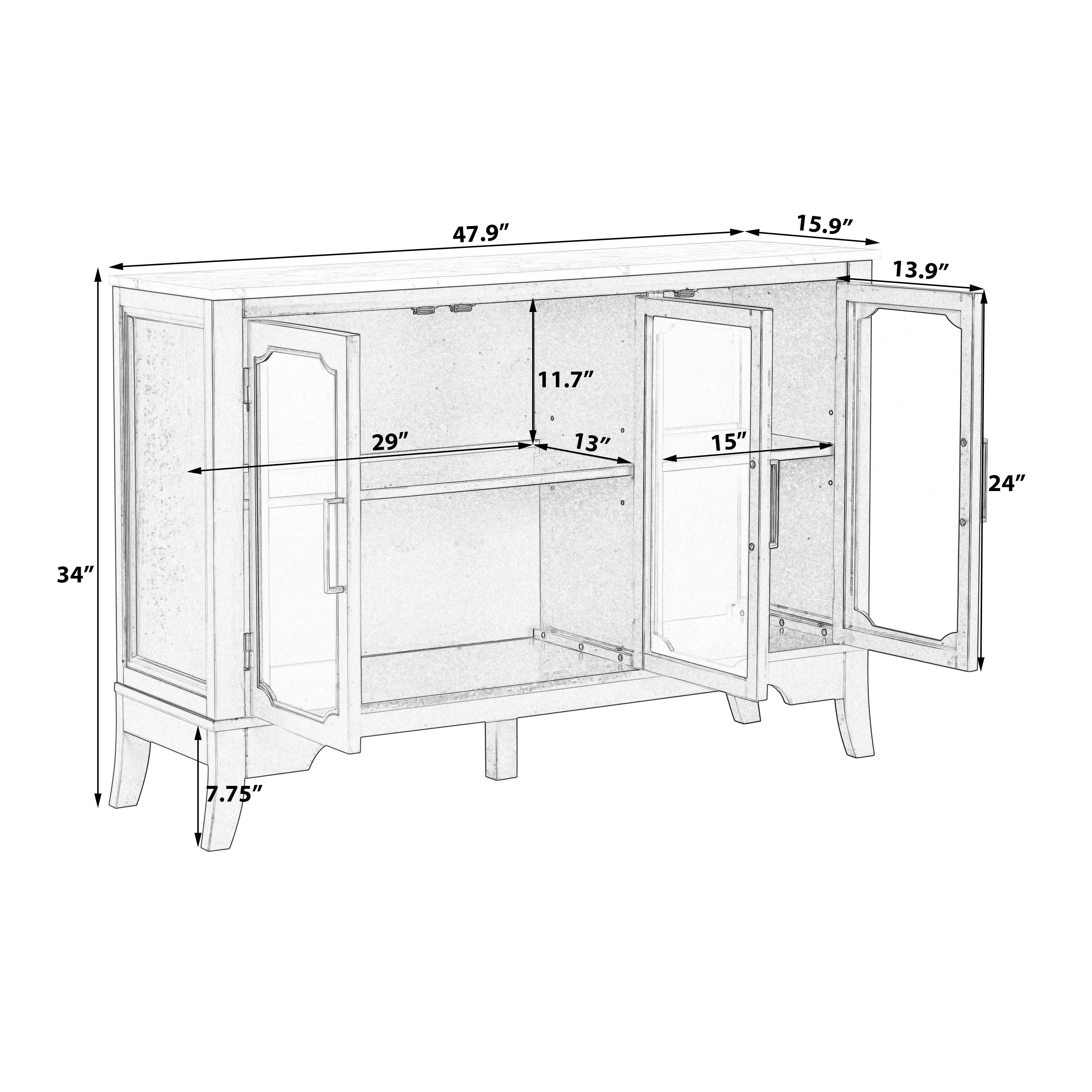 3-Door Storage Cabinet, picture 4 of 4