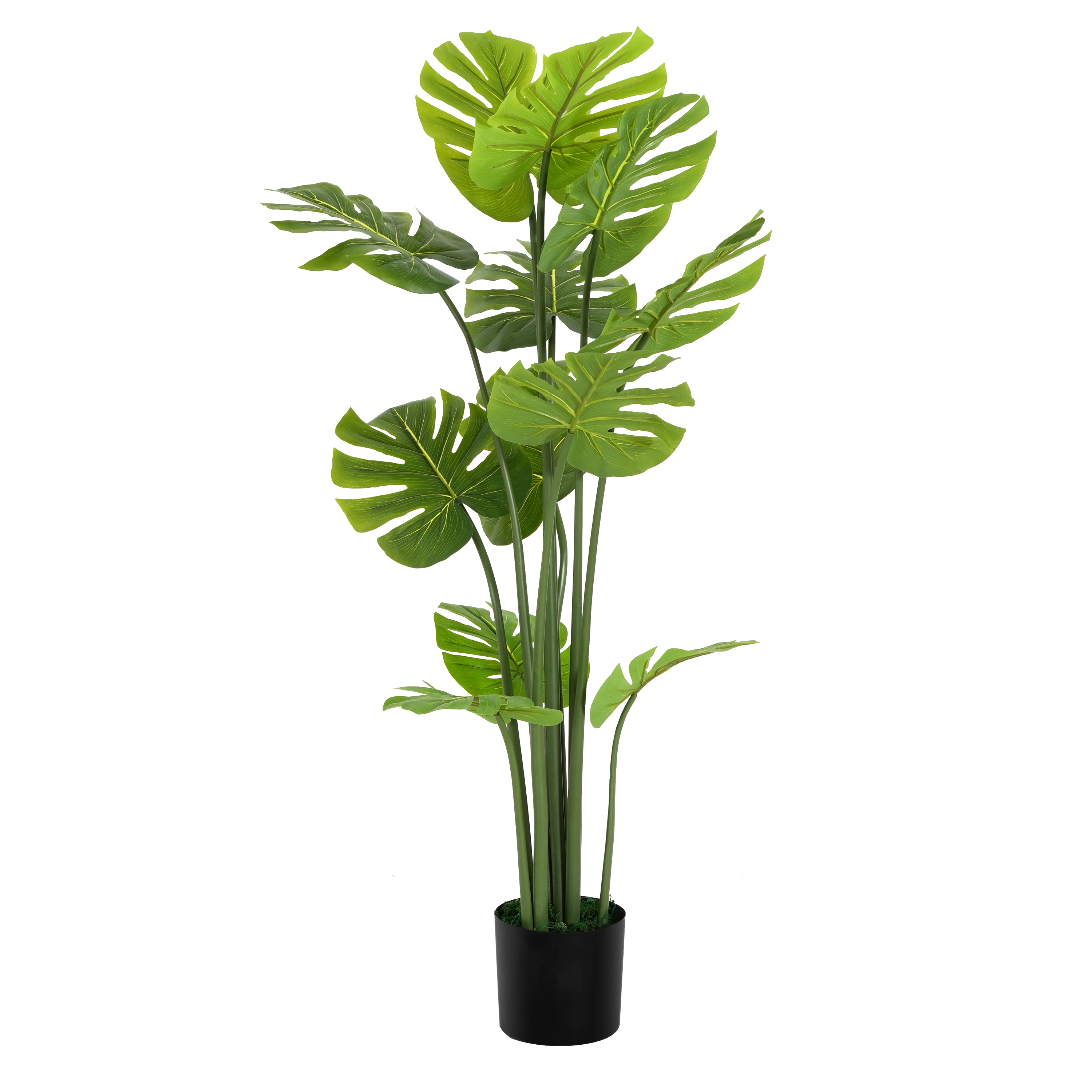 57 Artificial Monstera Deliciosa Plant With Black Plastic Pot view 5