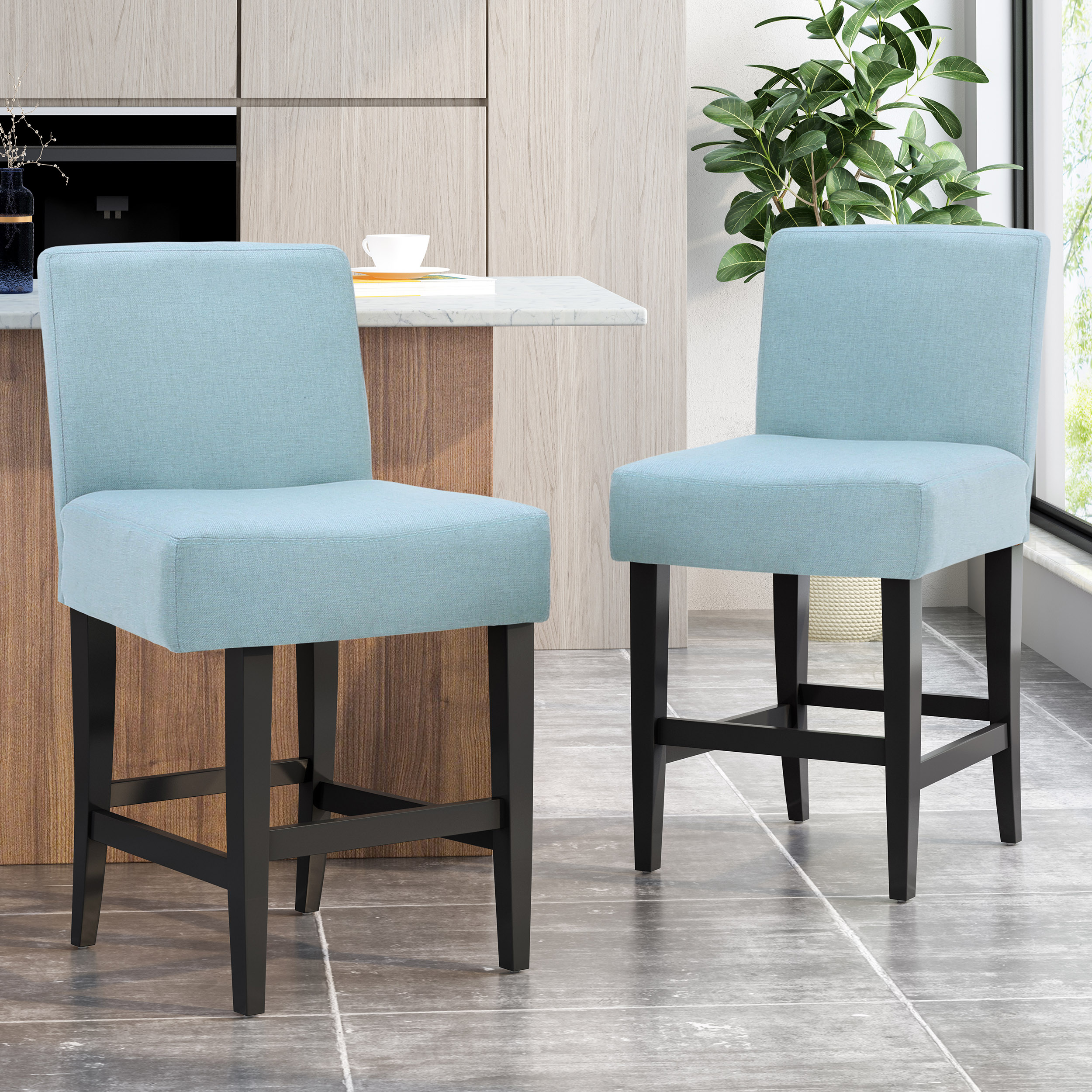 Fabric Upholstered Counter Stool, picture 4 of 4