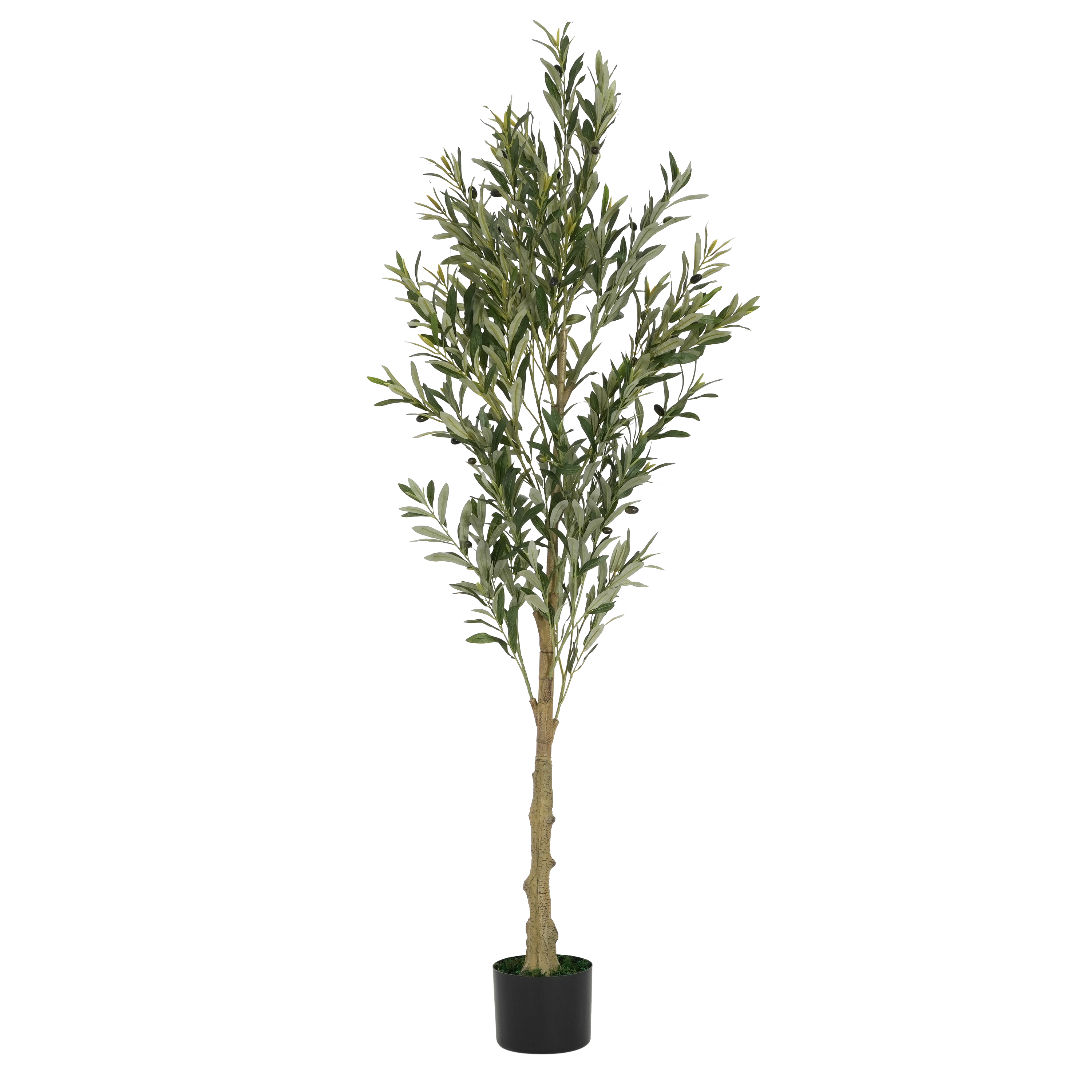6 Artificial Olive Tree With Black Plastic Pot view 5