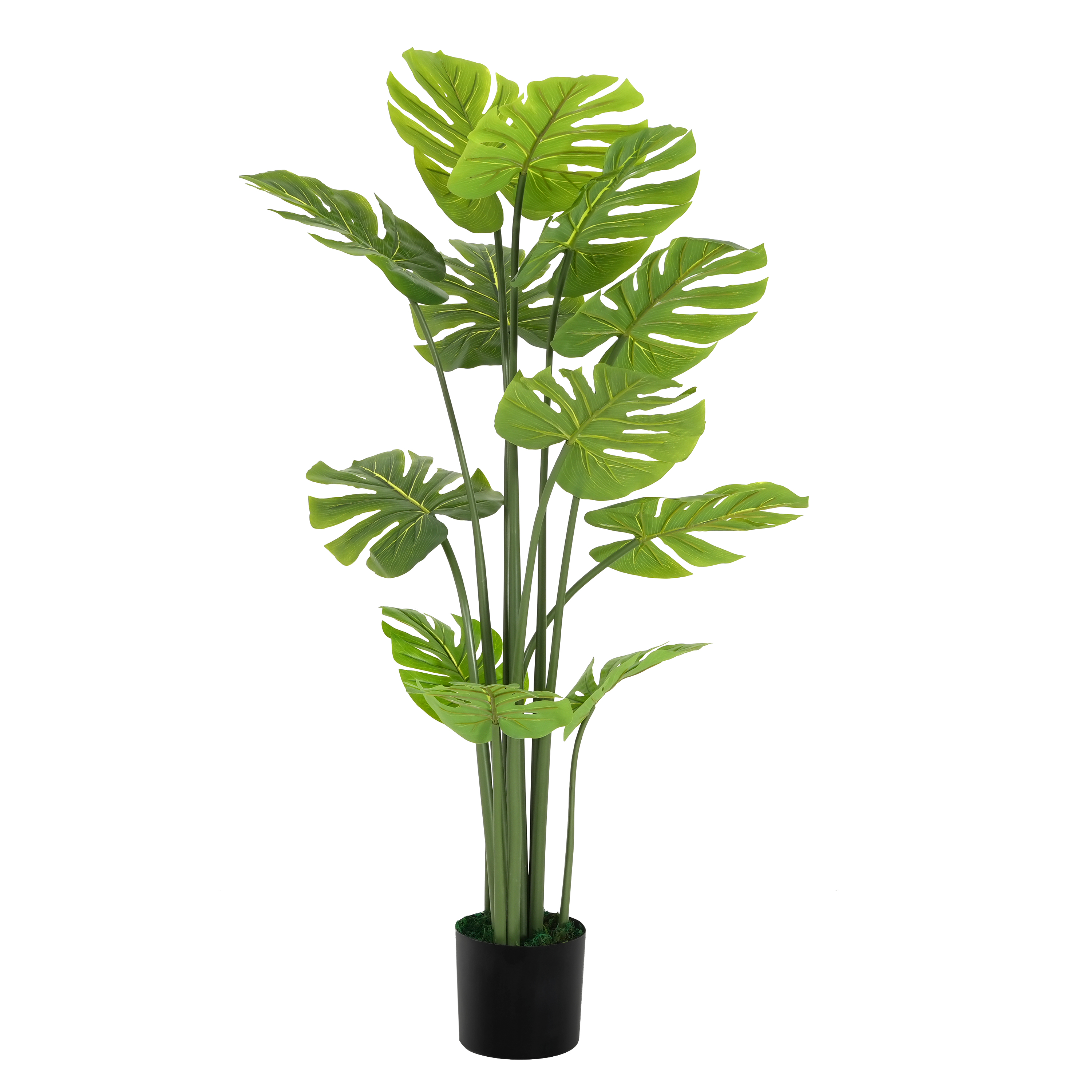 57 Artificial Monstera Deliciosa Plant With Black Plastic Pot view 4