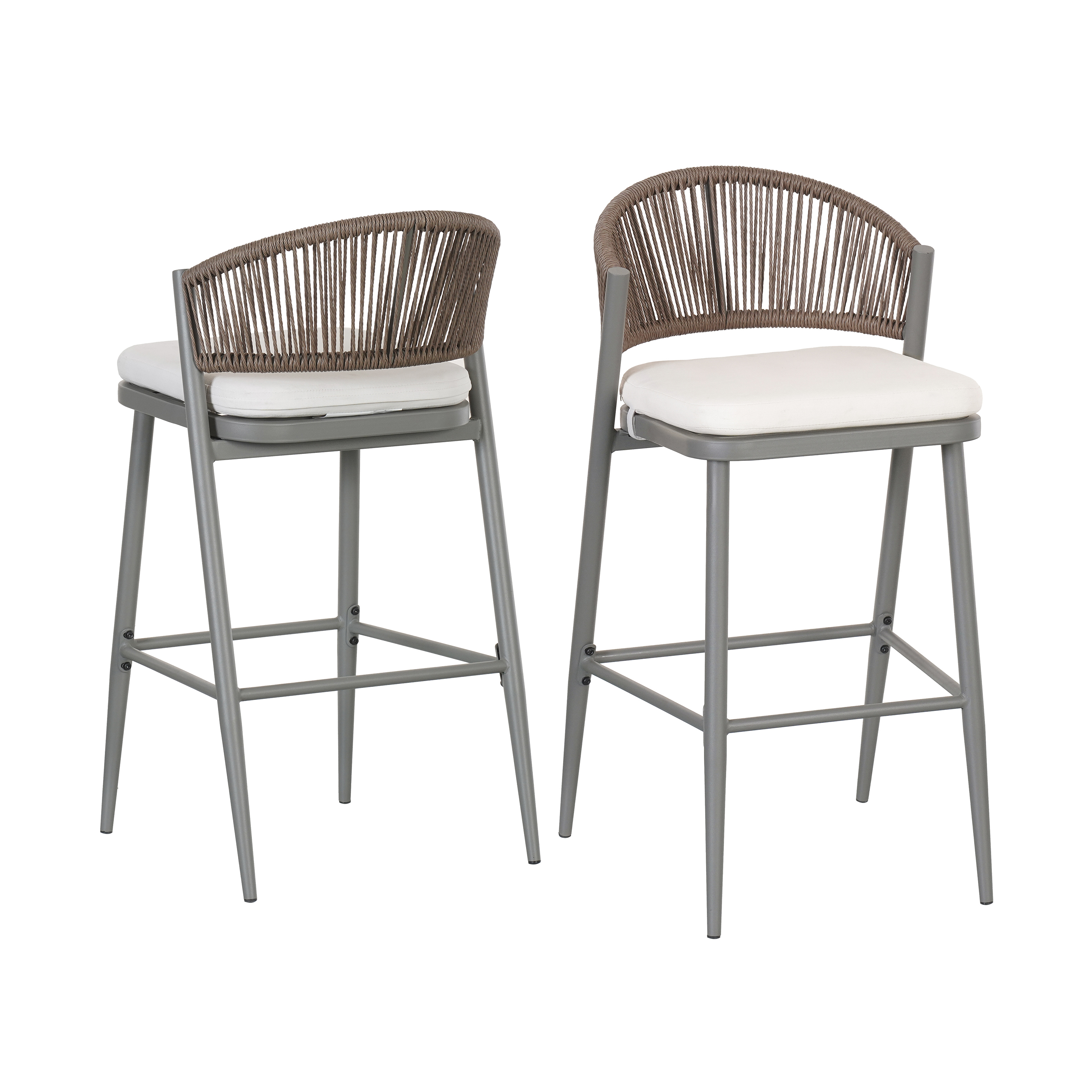 PE Rattan Outdoor Barstools, picture 2 of 4