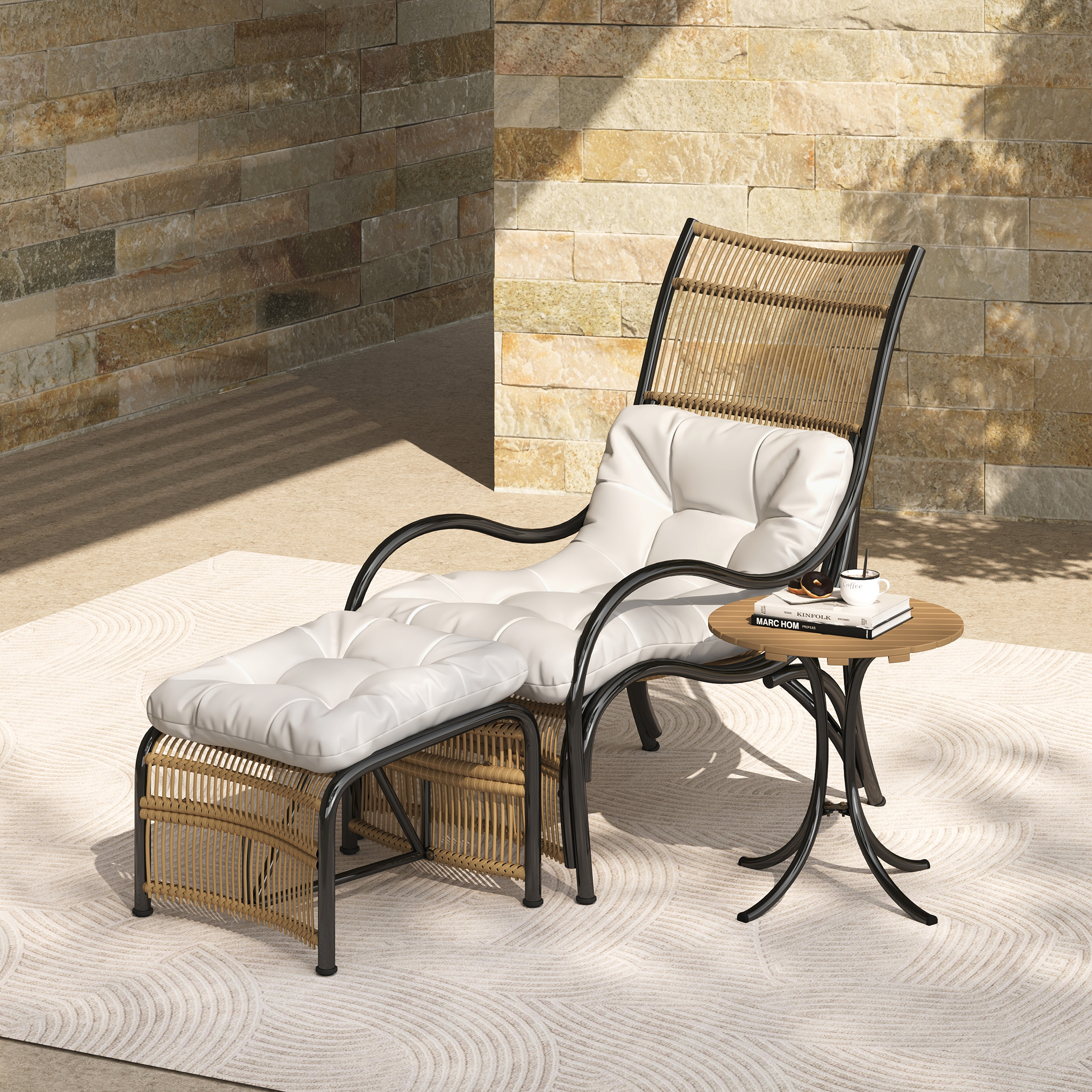 3-Piece Wicker Patio Set