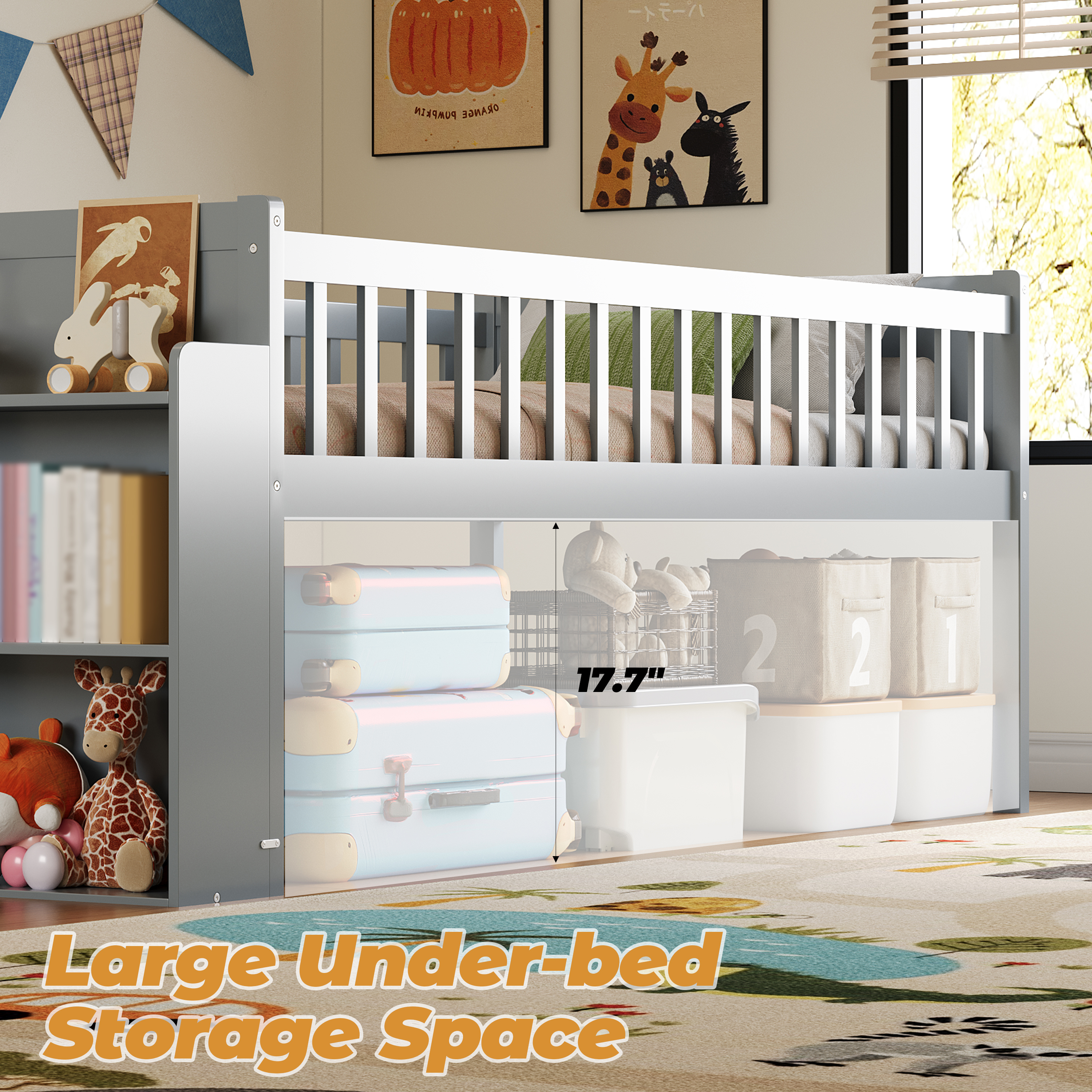 Twin Bed Frame with Slide, picture 4 of 4