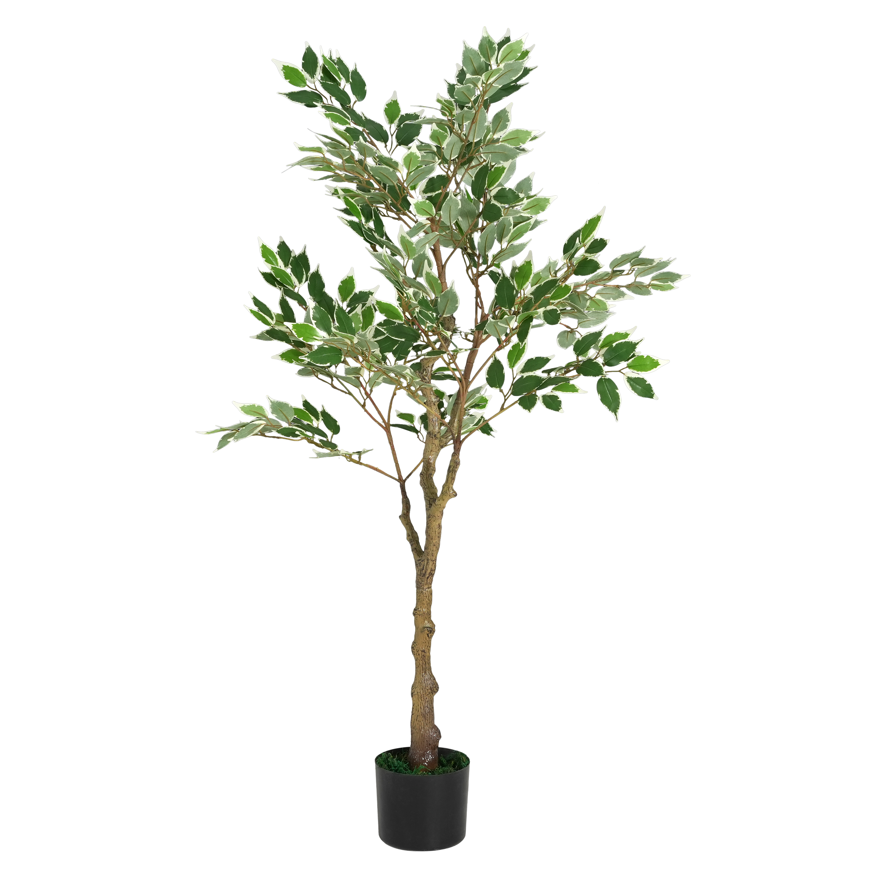 51 Artificial Ficus Tree With Black Plastic Pot view 3