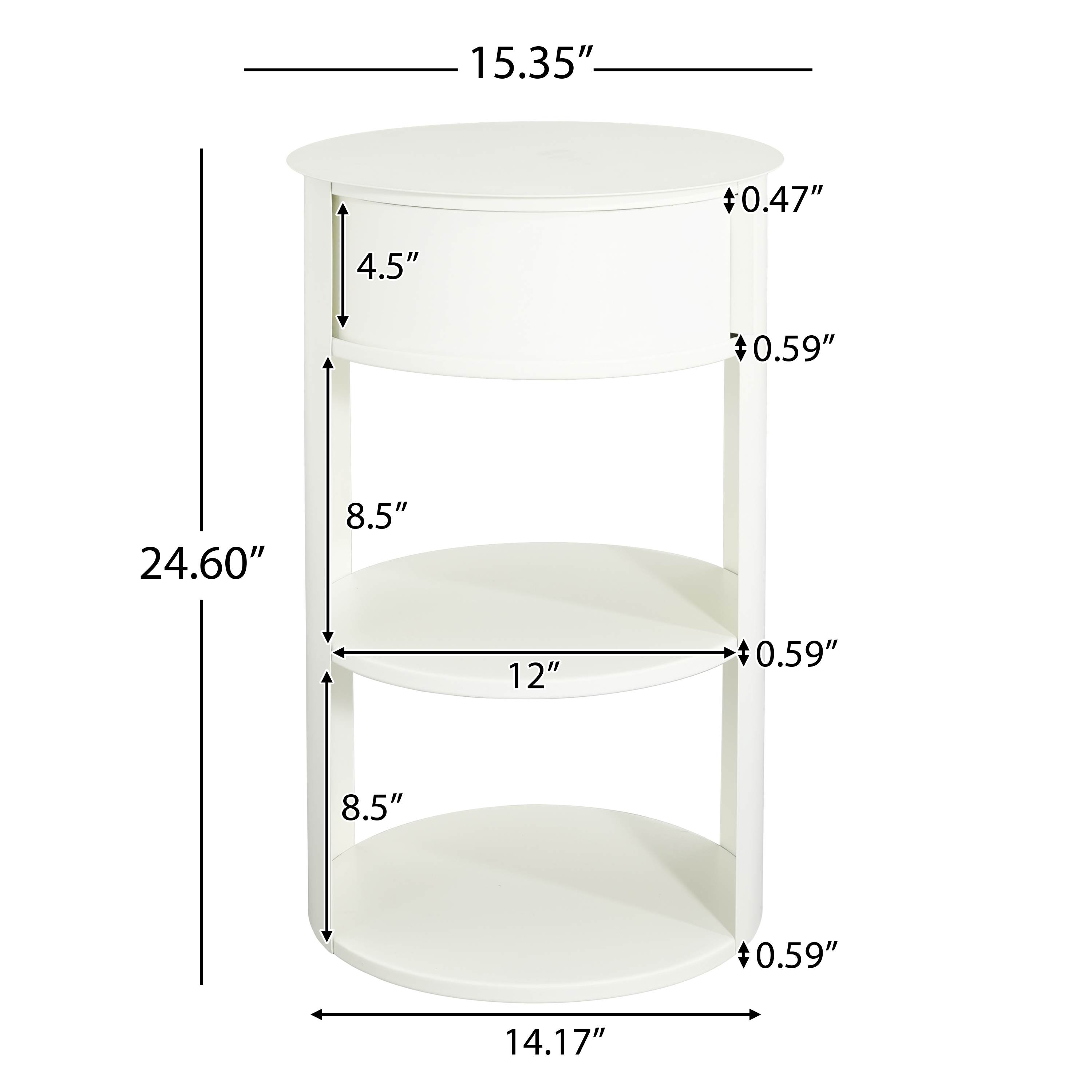 Round Metal Side Table, picture 4 of 4
