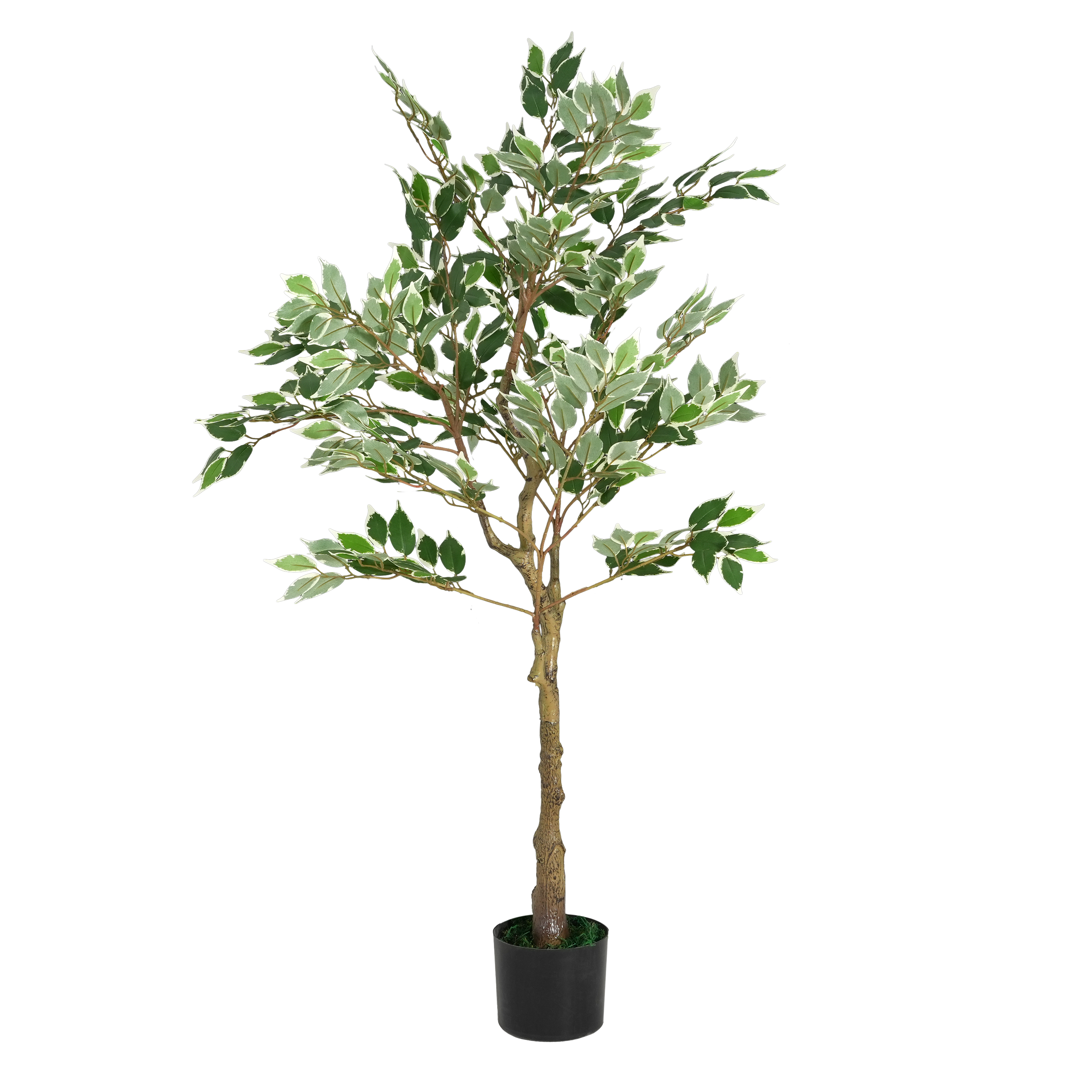 51 Artificial Ficus Tree With Black Plastic Pot view 5