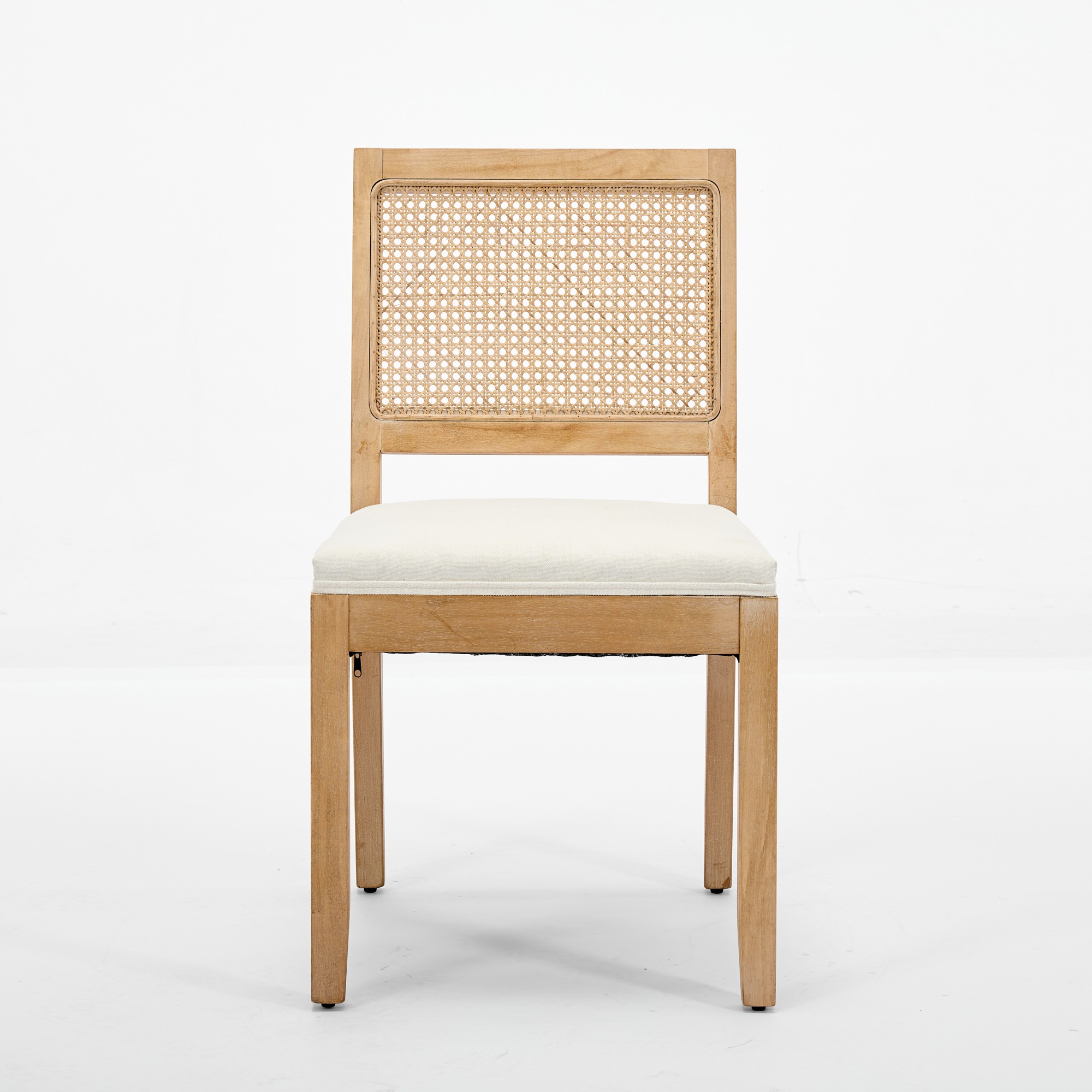 Farmhouse Rattan Dining Chairs Set Of 2, Mid Century Modern Kitchen & Dining Room Chairs, Cane… image 2