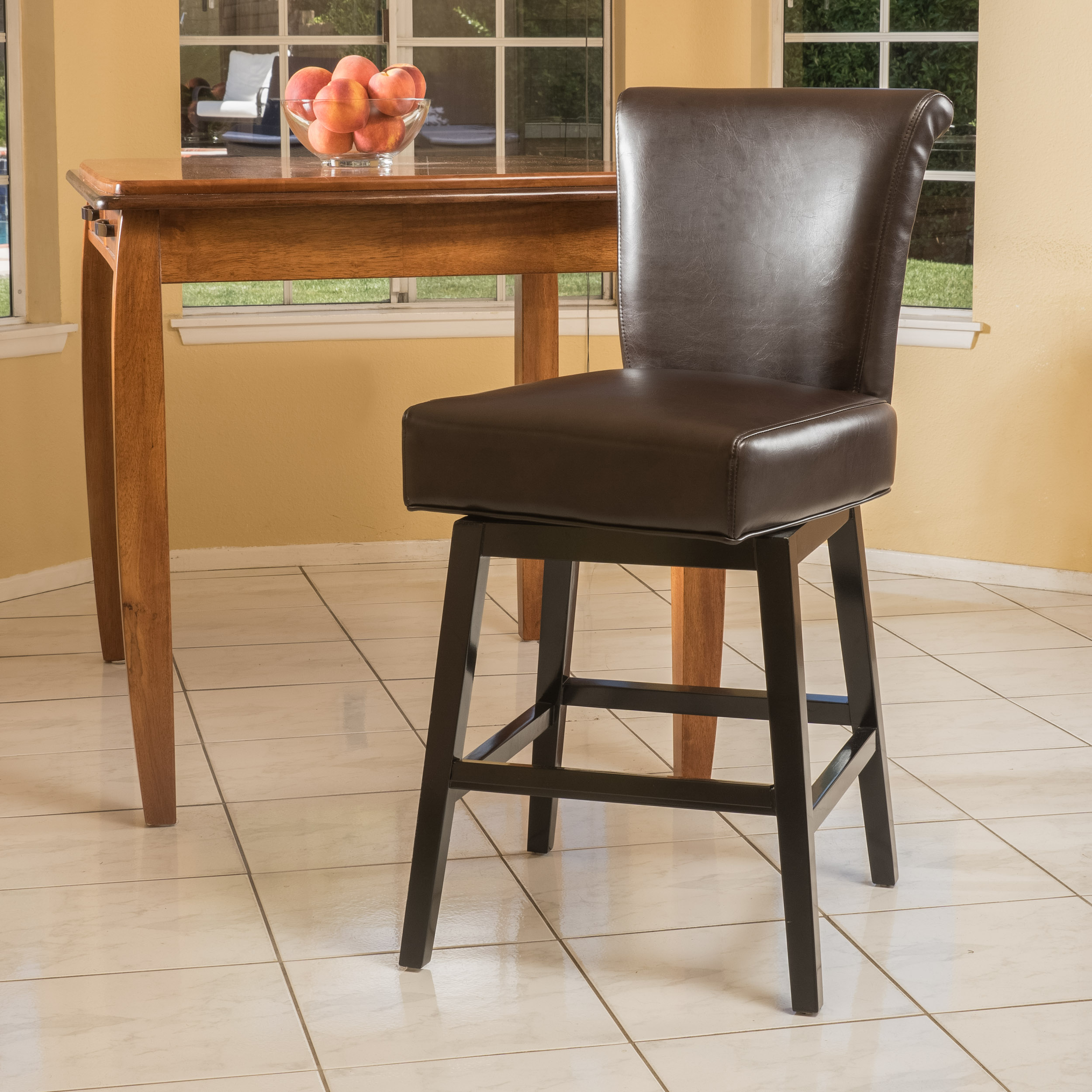 PU Leather Swivel Counter Stool