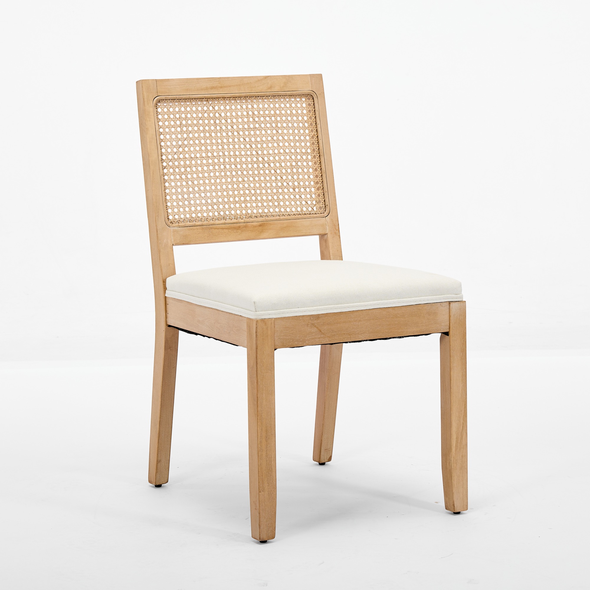 Farmhouse Rattan Dining Chairs Set Of 2, Mid Century Modern Kitchen & Dining Room Chairs, Cane… image 3