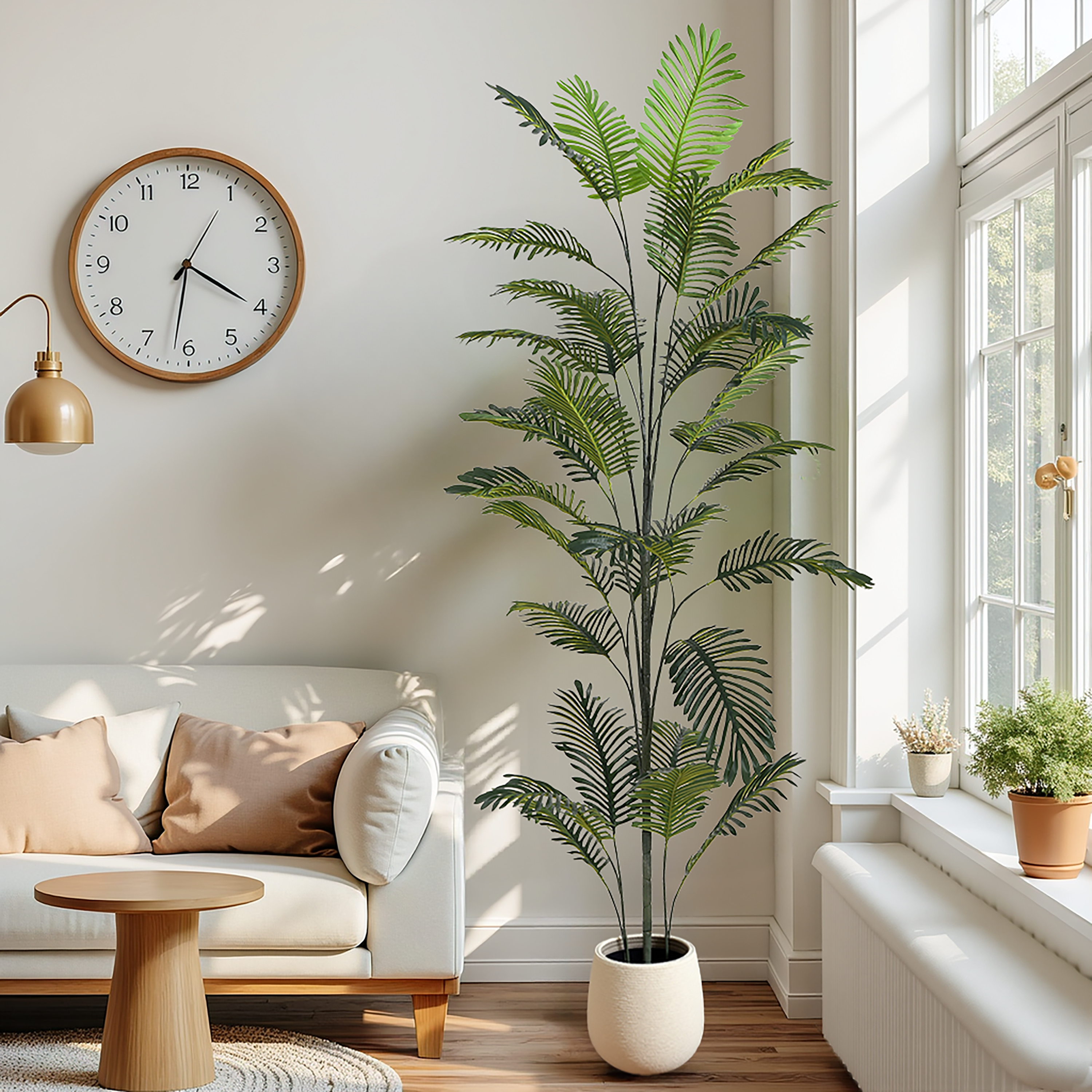 86 Artificial Palm Tree With Black Plastic Pot