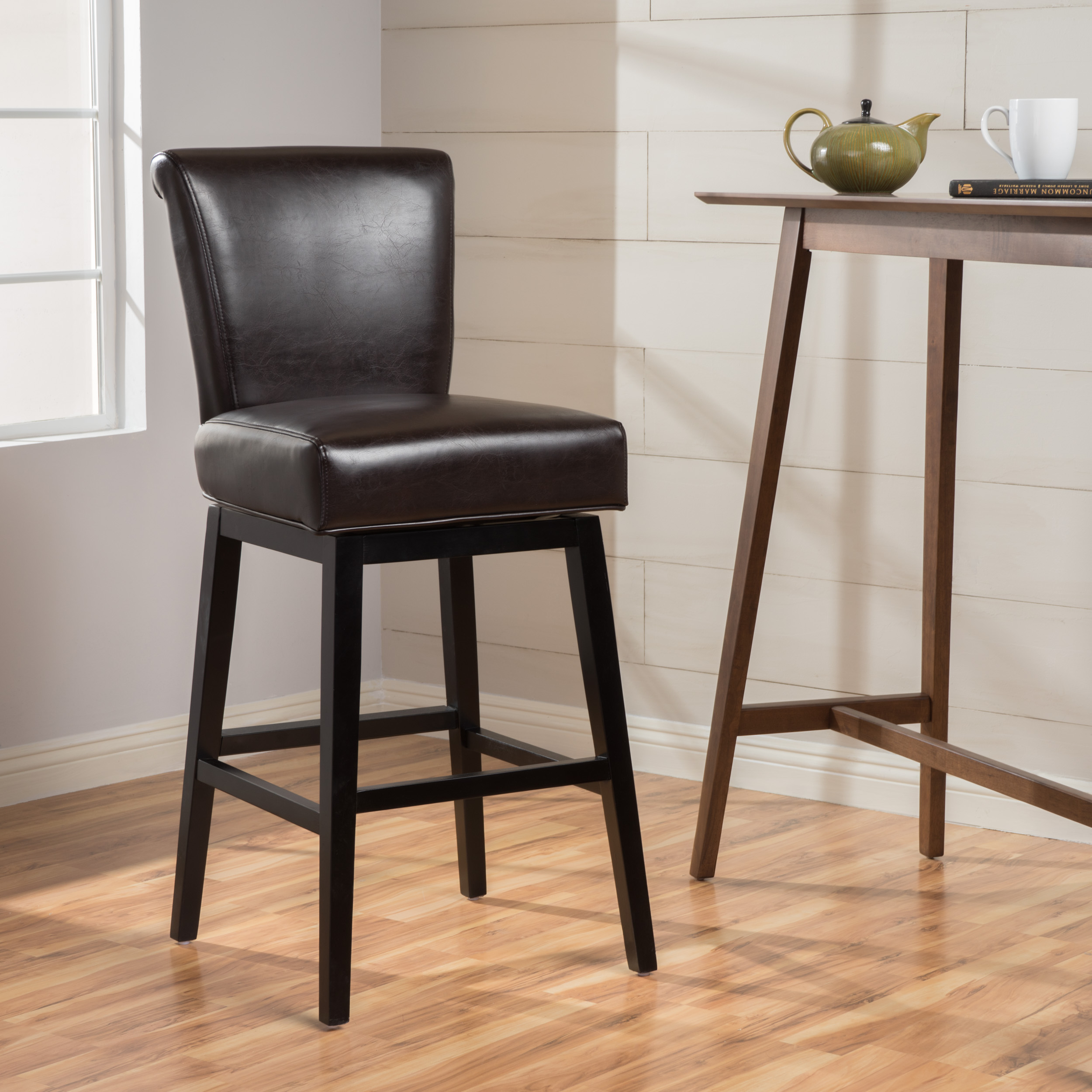 PU Leather Swivel Counter Stool, picture 2 of 5
