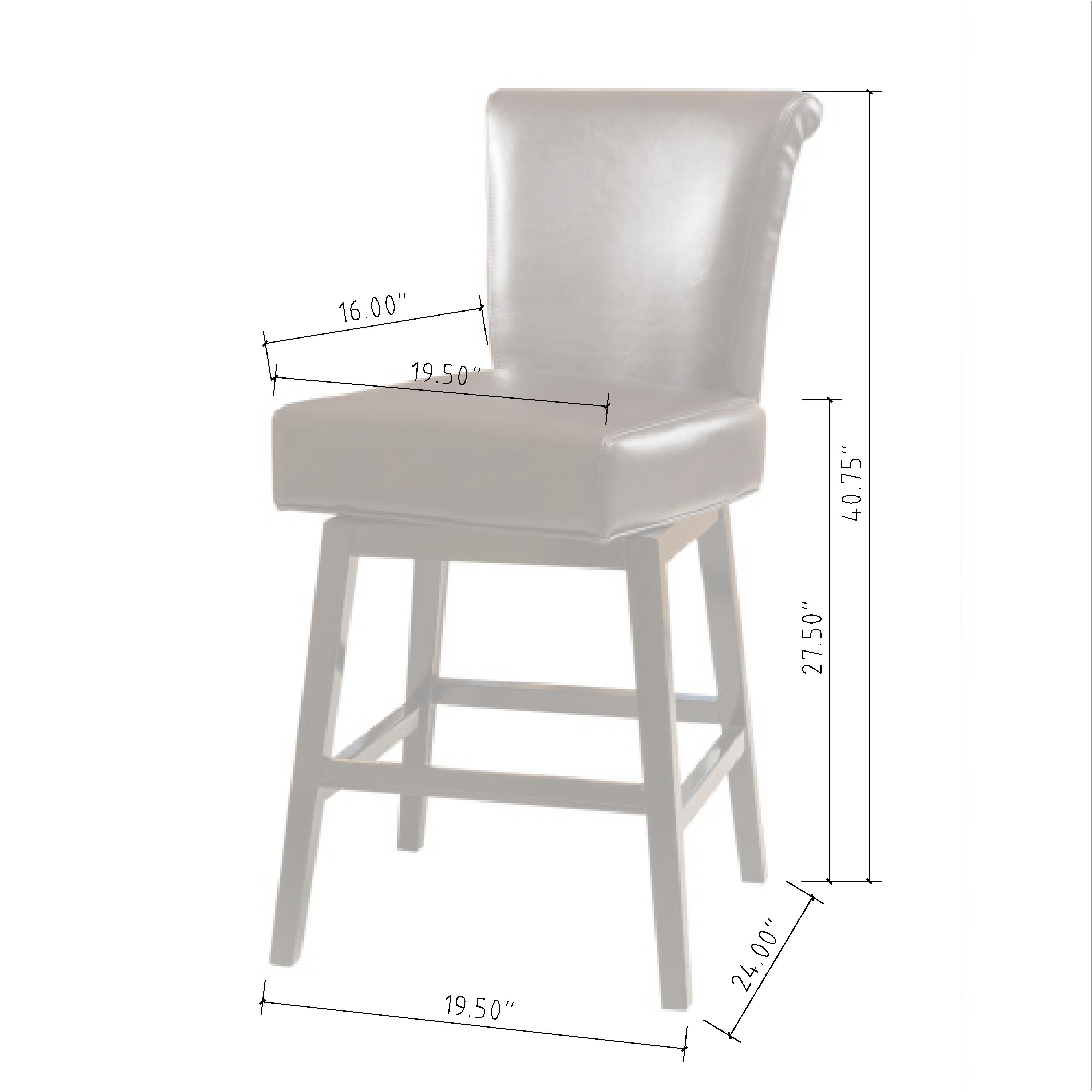 PU Leather Swivel Counter Stool, picture 4 of 5
