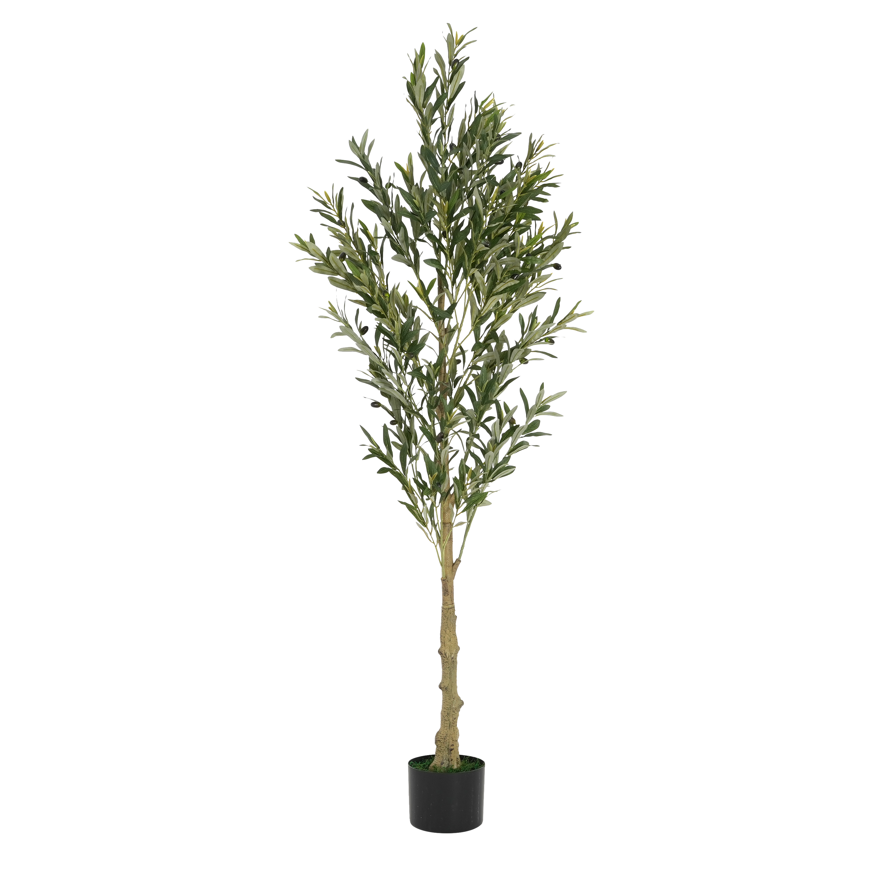 6 Artificial Olive Tree With Black Plastic Pot view 2