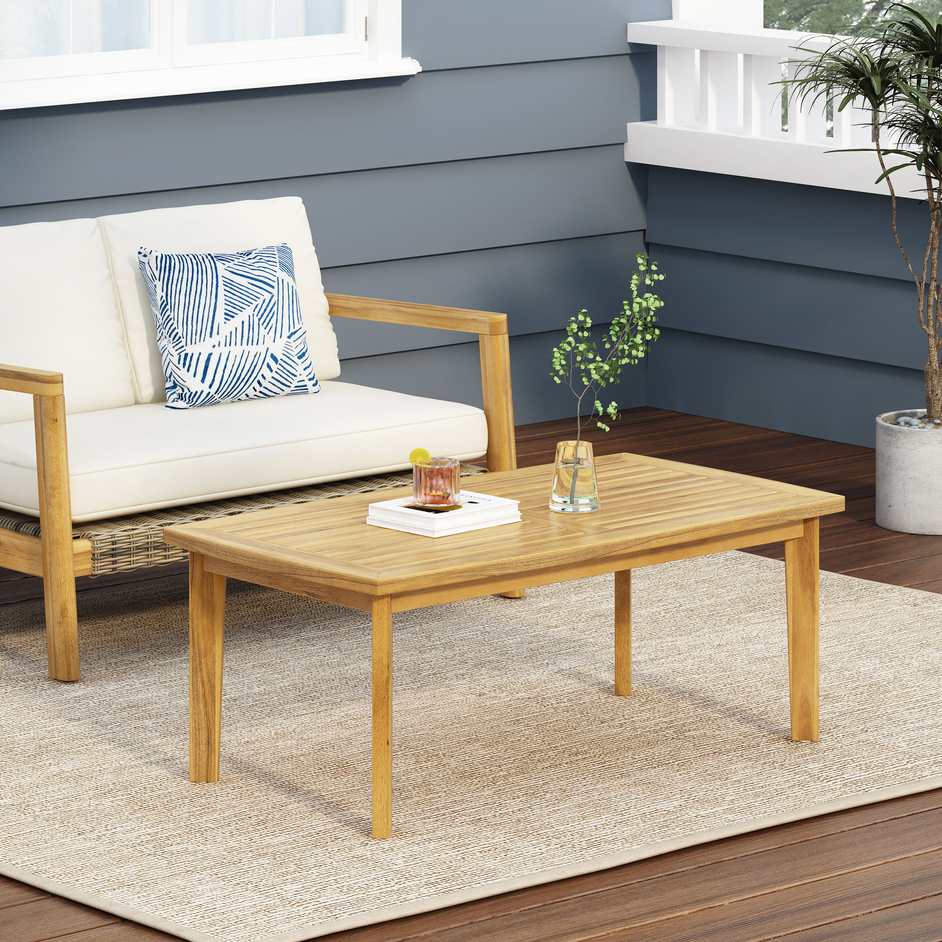 Acacia Wood Coffee Table, picture 3 of 5