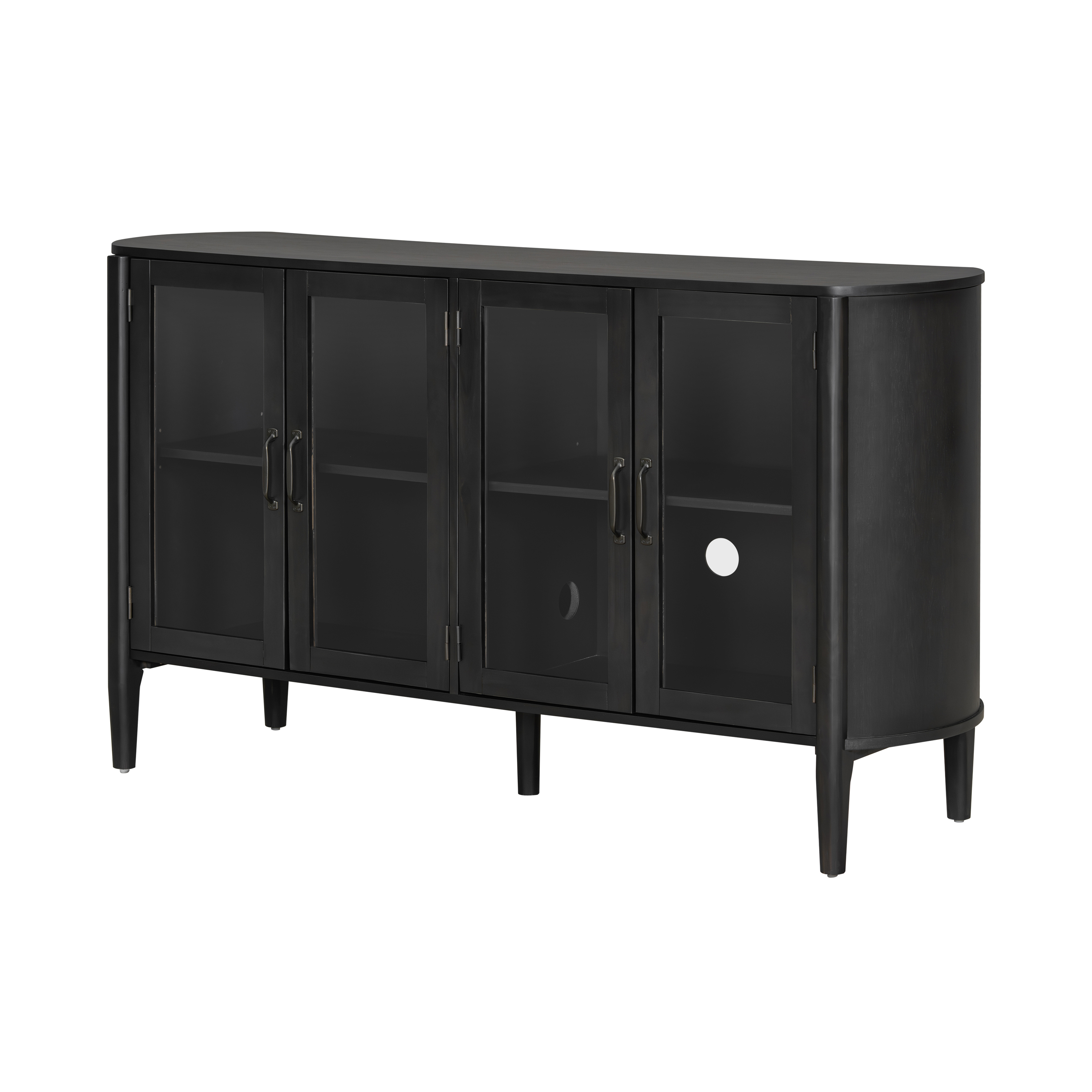 Storage Cabinet with Glass Doors