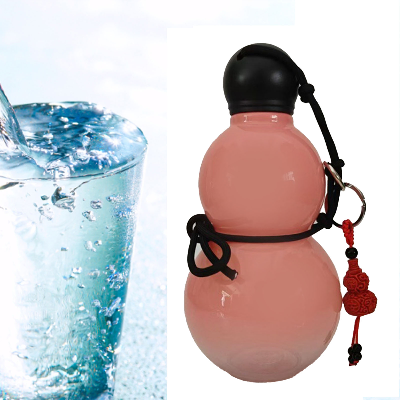 Gourd Style Water Bottle PC 800ml Insulated Chinese Retro P…