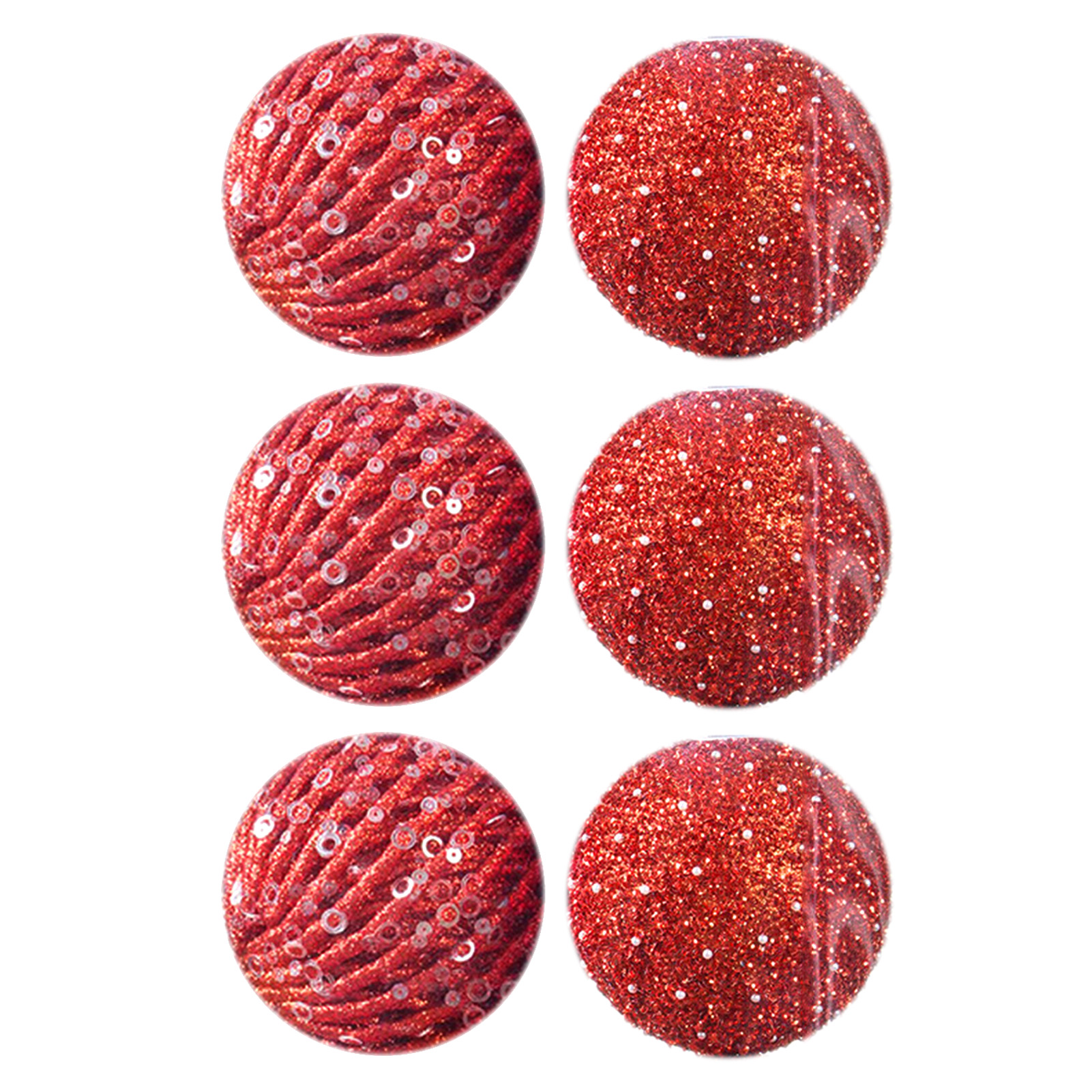 6Pcs Xmas Tree Snowball Ornaments Pendant Decor Foam Wedding Decoration Scene Props 10cm Red — foto 2