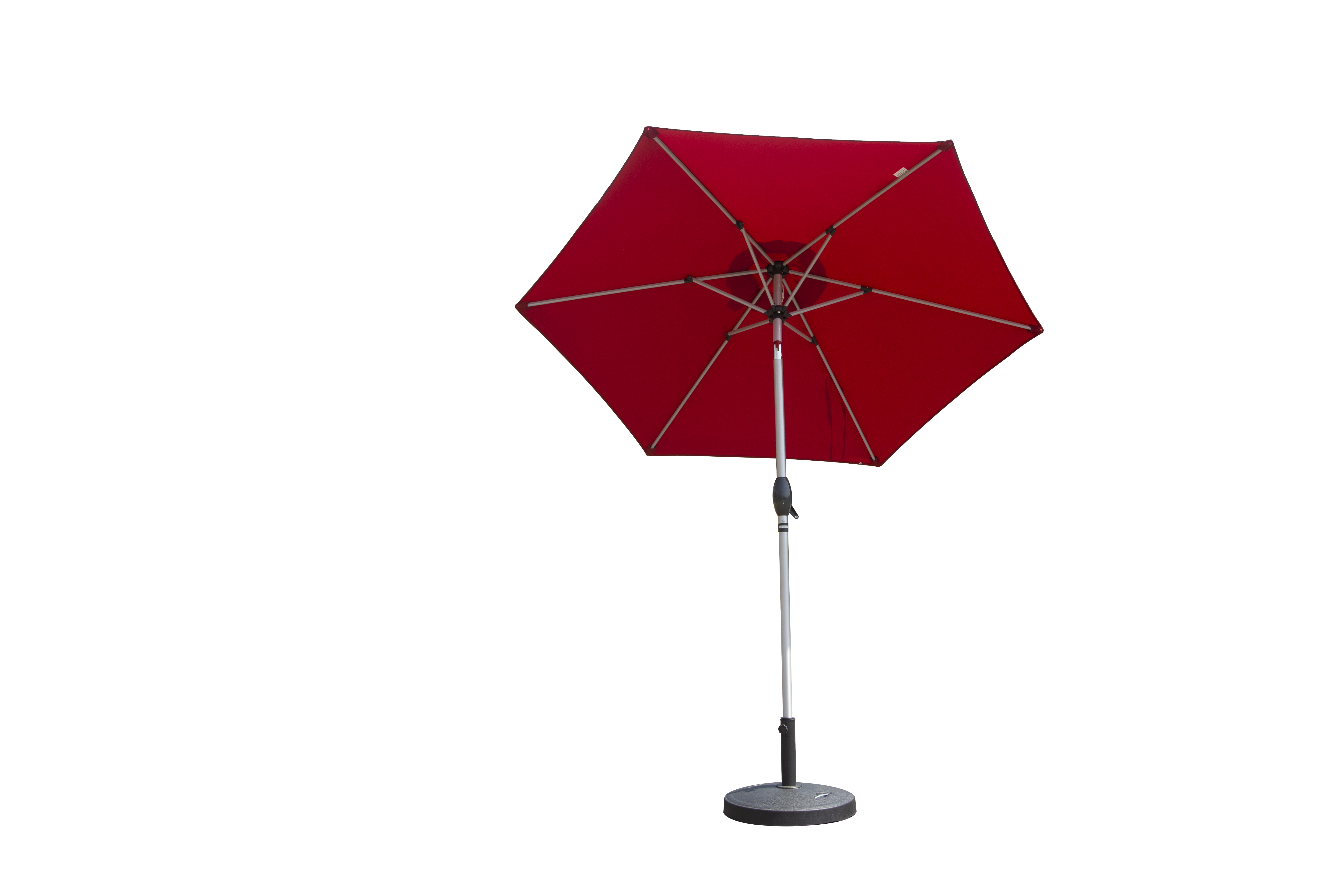 7.5FT Patio Umbrella, Outdoor Table Umbrella With Push Button Tilt And Crank, UV Protection Waterproof Market Sun Umbrella With 6 Sturdy Ribs For Garden, Deck, Backyard, Pool Brick Red