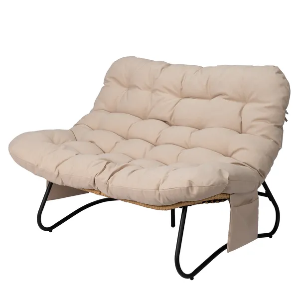 Wicker Curved Loveseat, picture 2 of 5