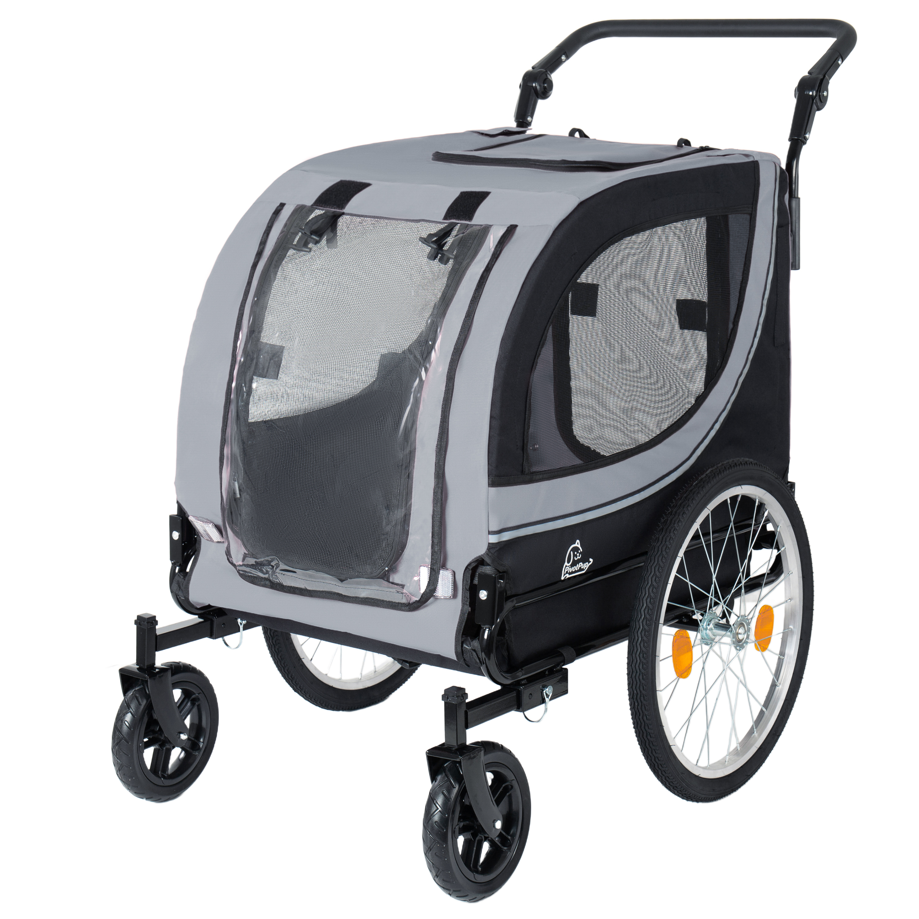 Remorque de vélo 2 en 1 et poussette pour animaux de compagnie pour chiens pesant – Image 5