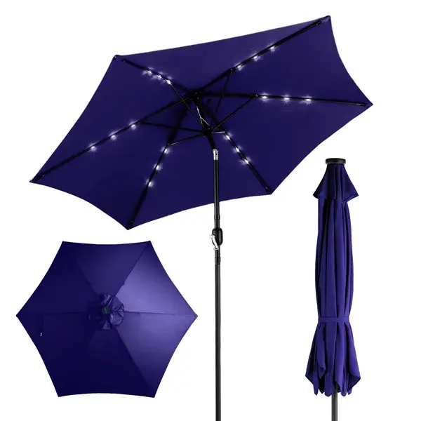 9ft Solar LED Patio Umbrella