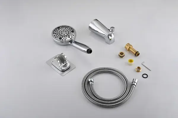 8-Setting High-Pressure Handheld Shower With Hose & Slip-On Diverter Tub Spout