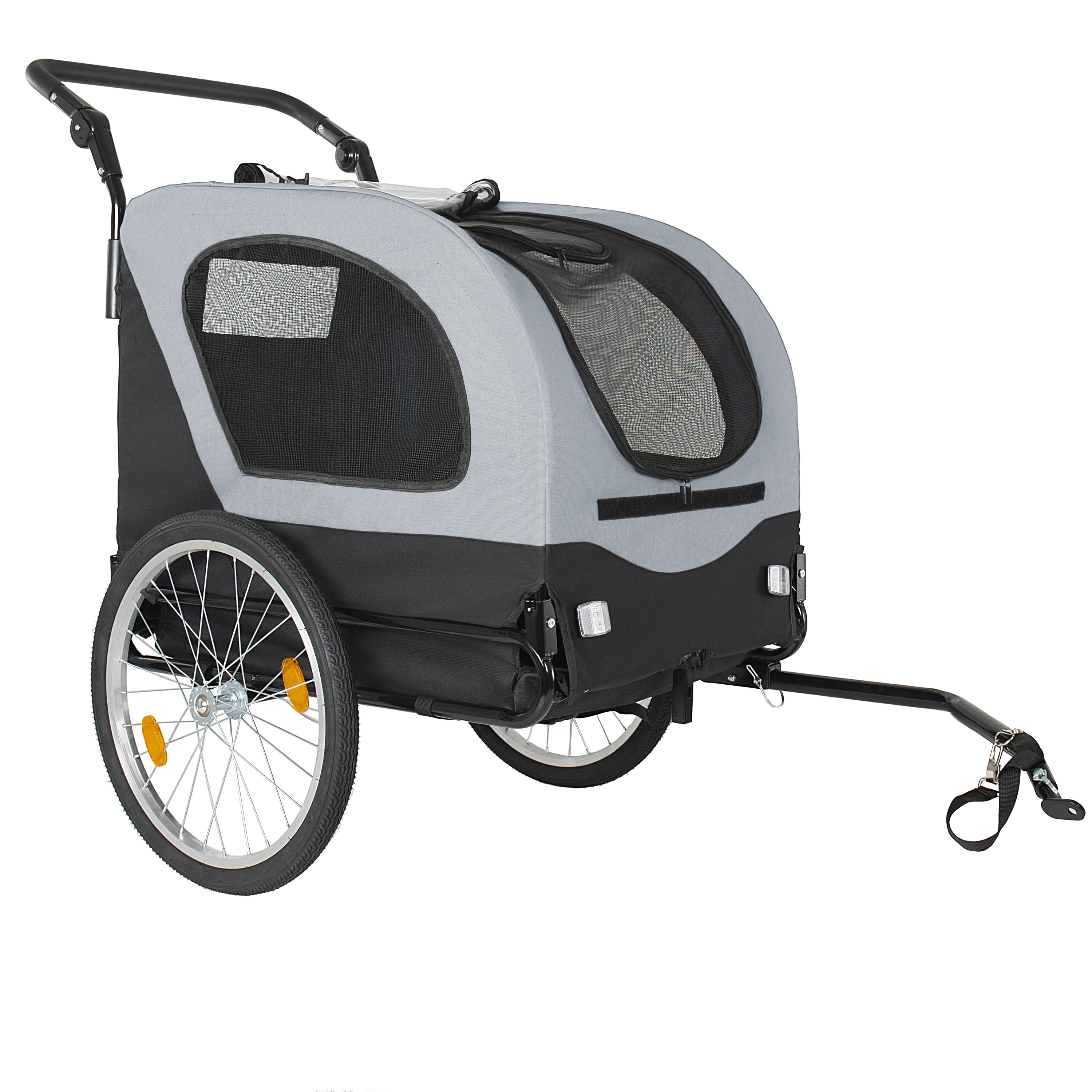 Remorque à vélo 2 en 1 et poussette pour animaux de compagnie pour chiens pesant – Image 2