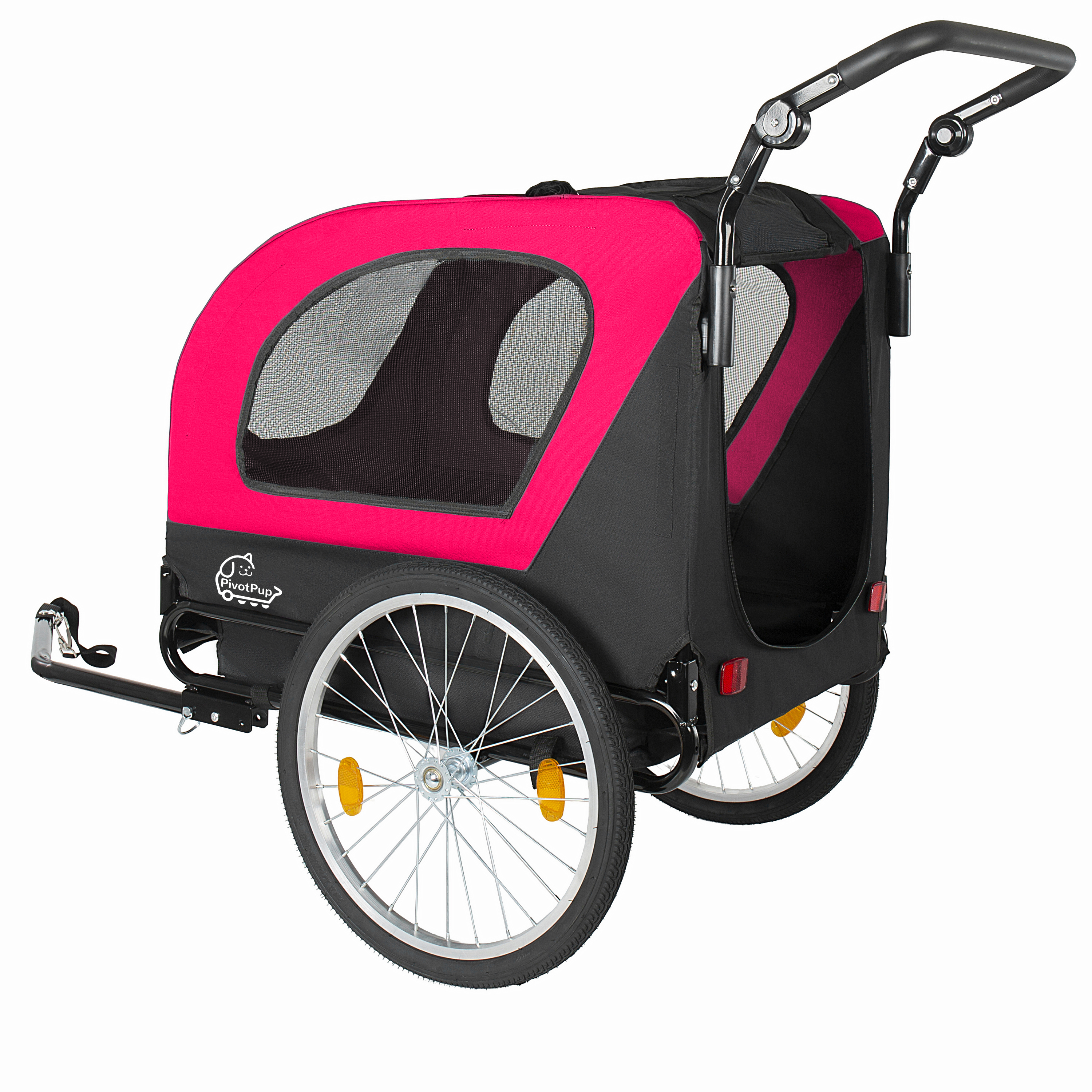 Remorque à vélo 2 en 1 et poussette pour animaux de compagnie pour chiens pesant – Image 5