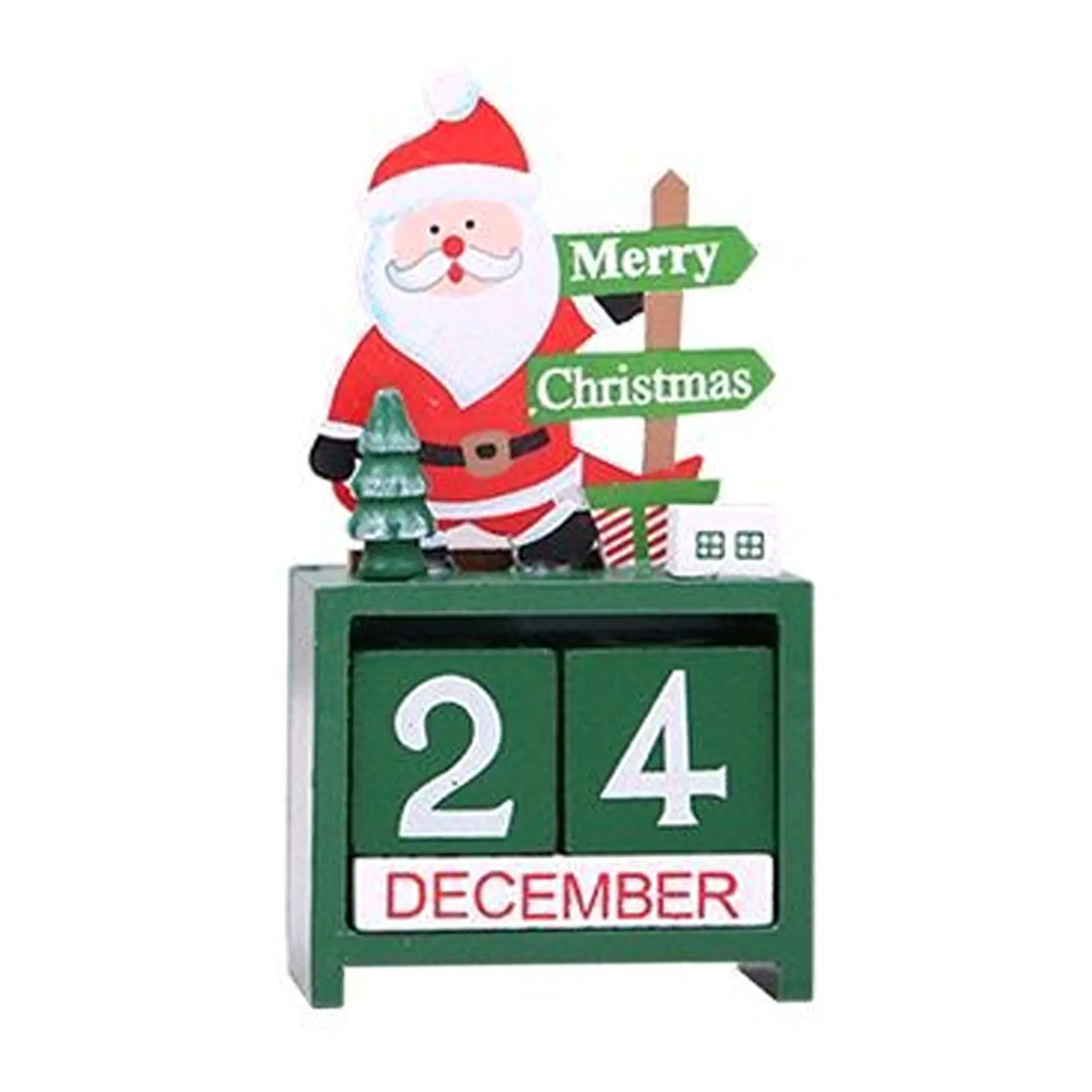 Xmas Desk Calendar Desktop Decoration Tabletop Number