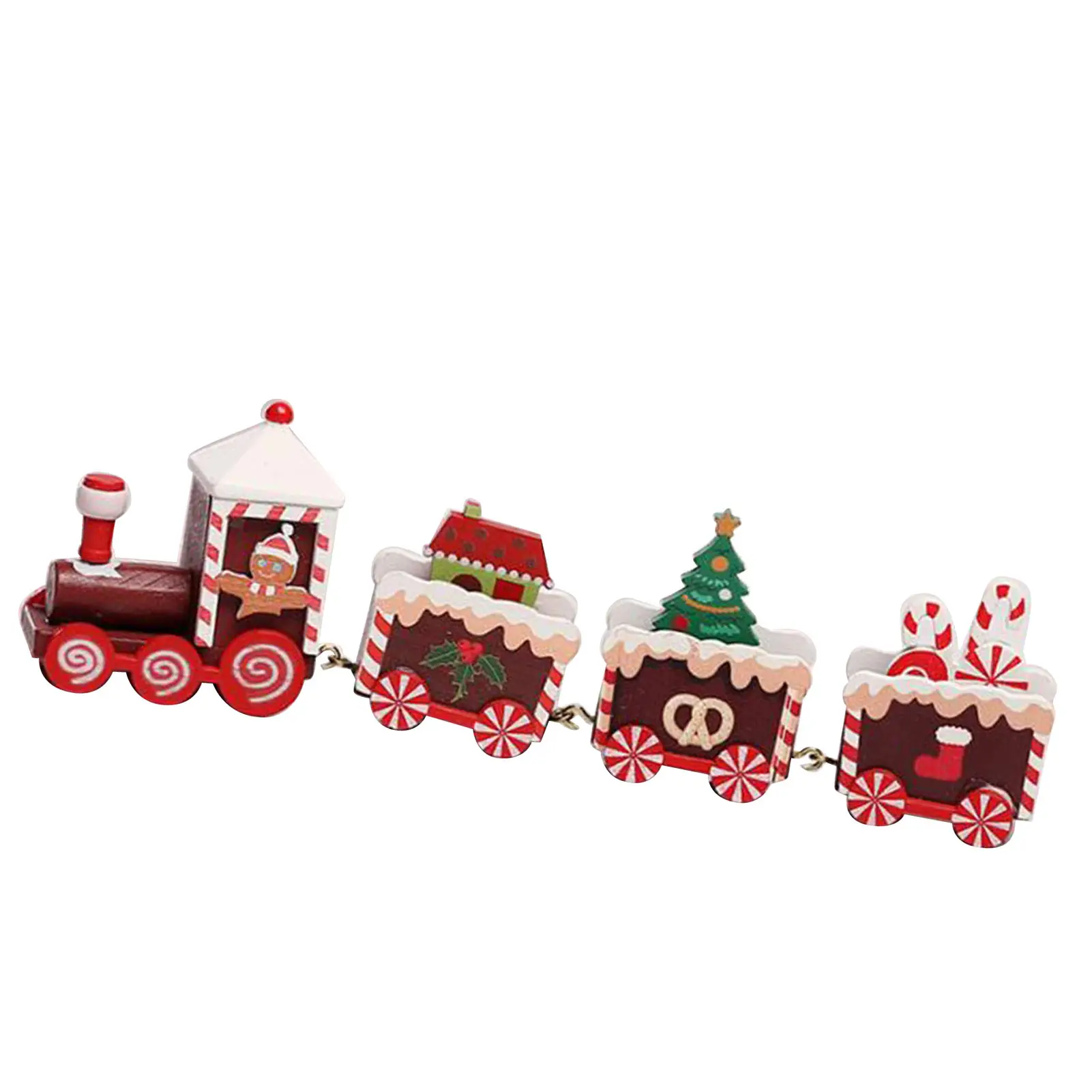 Xmas Train Ornament Cute Festive Wooden Window