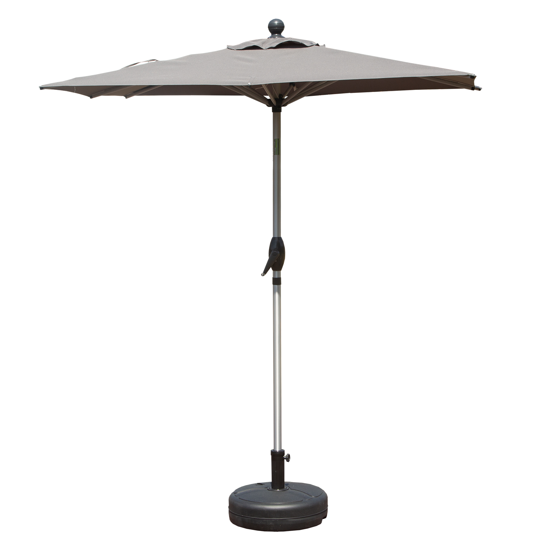Rectangle Patio Umbrella With Crank Lift And Tilt Function, Grey Base Not Included