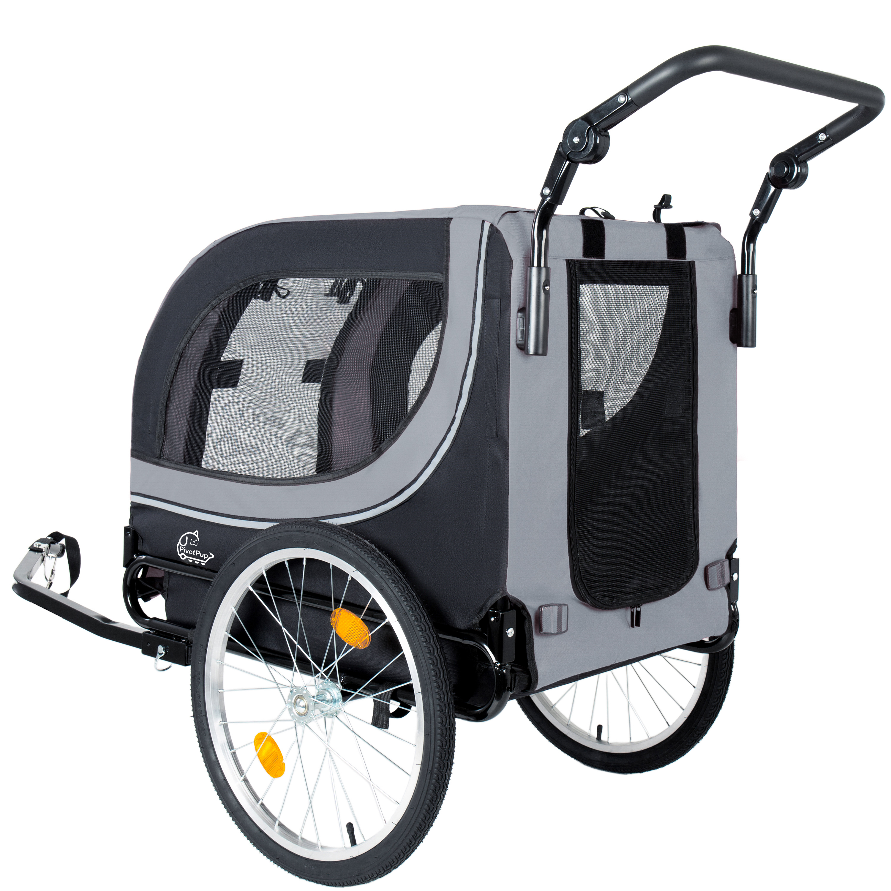 Remorque de vélo 2 en 1 et poussette pour animaux de compagnie pour chiens pesant – Image 3