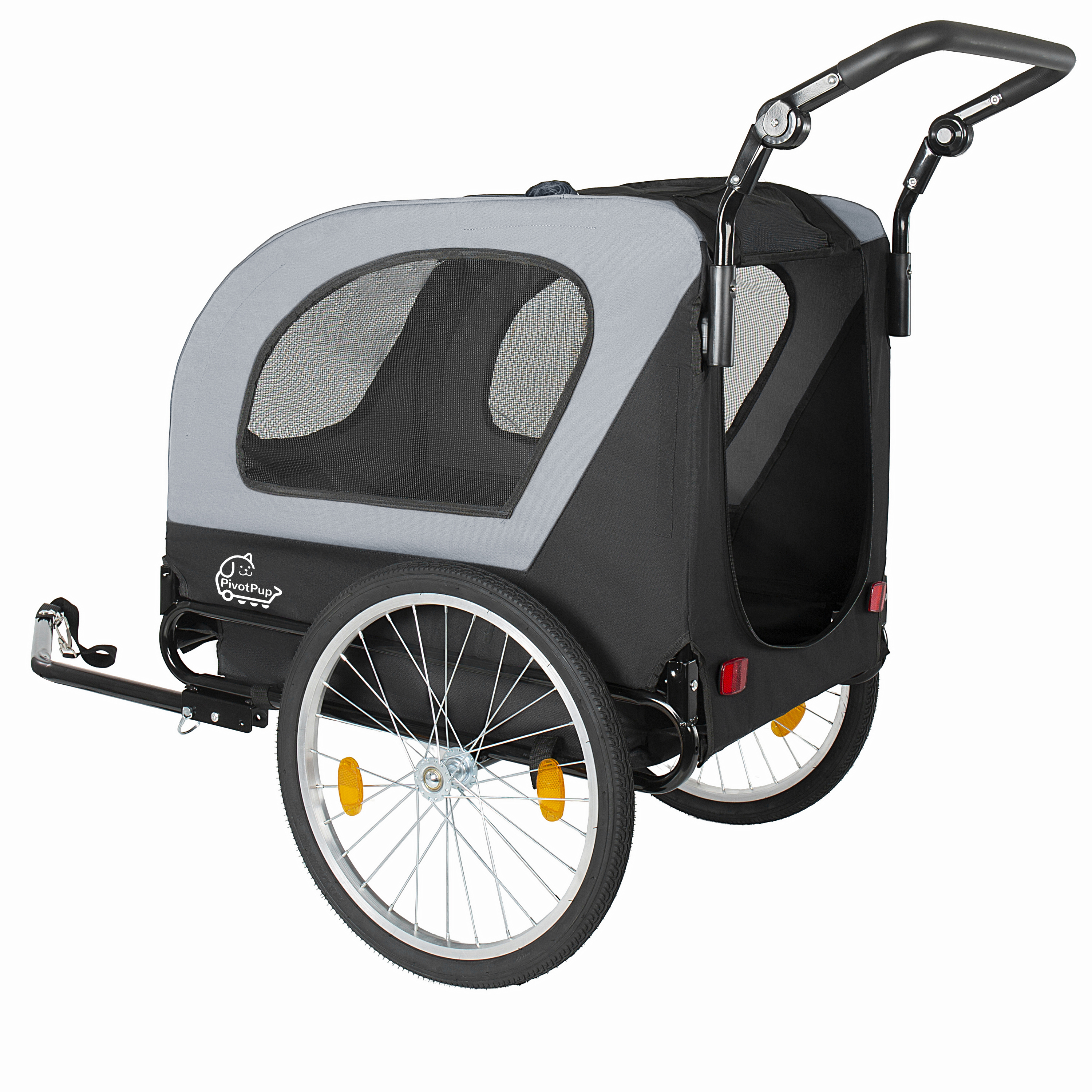 Remorque à vélo 2 en 1 et poussette pour animaux de compagnie pour chiens pesant – Image 5