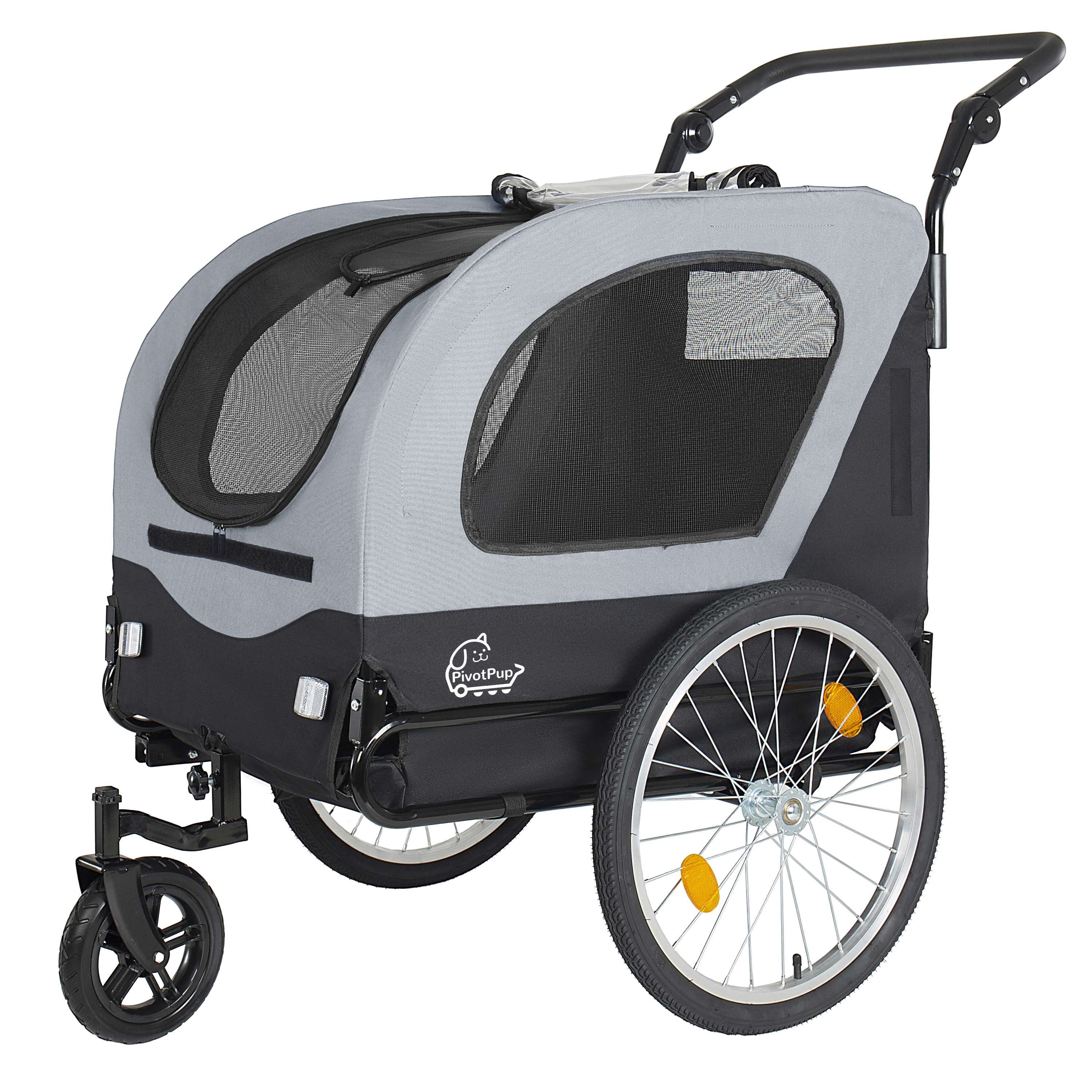 Remorque à vélo 2 en 1 et poussette pour animaux de compagnie pour chiens pesant – Image 4